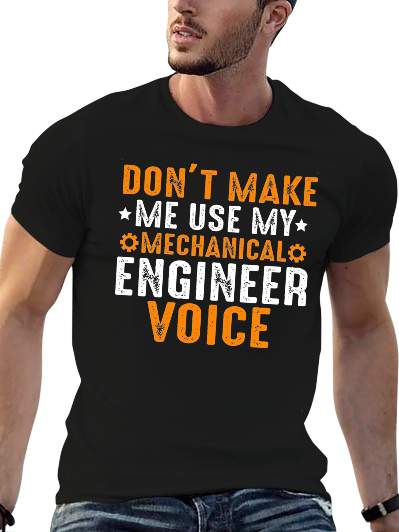 Black Mechanical Engineer Voice T-Shirt Funny view 6