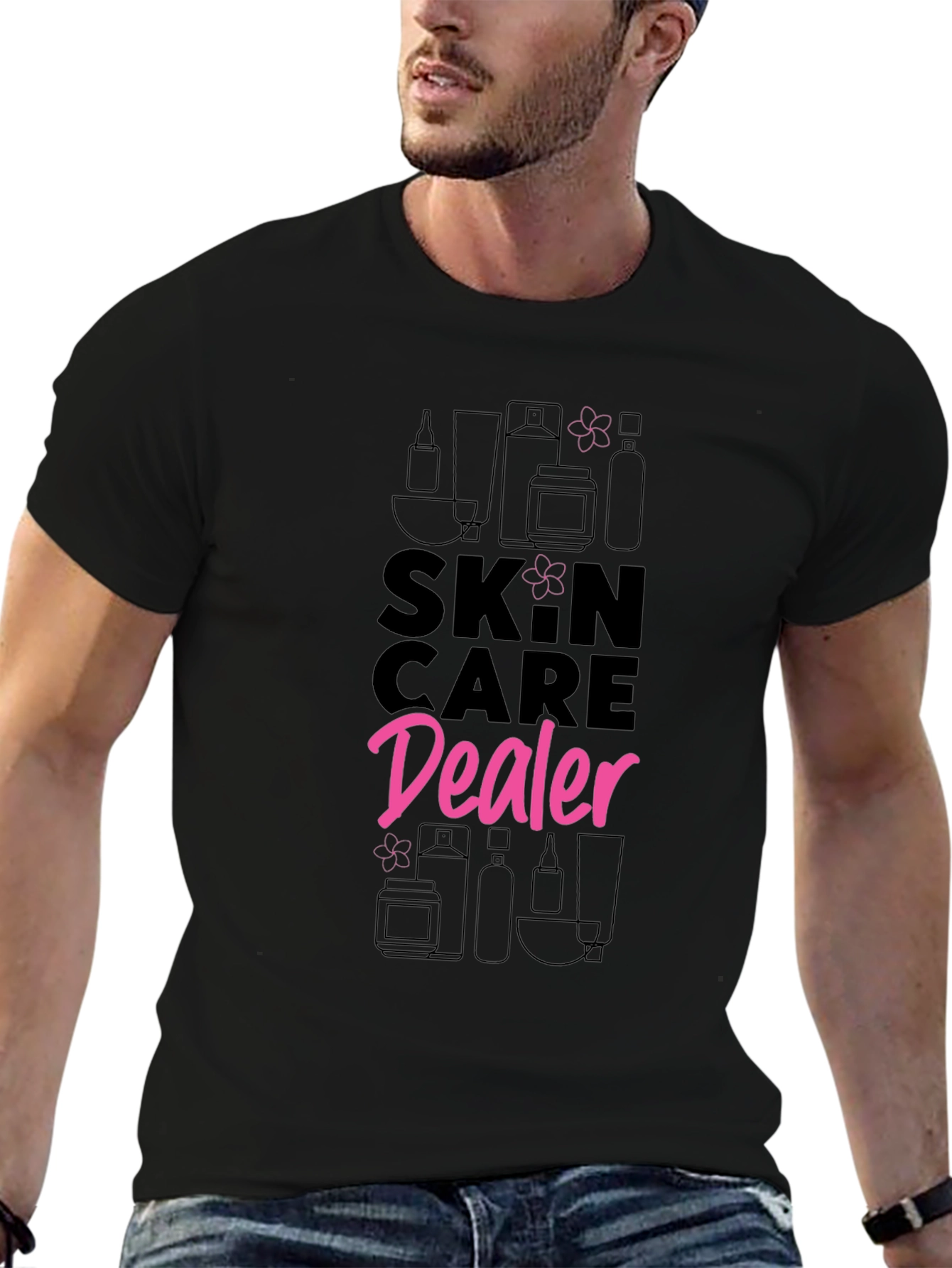 Black Skincare Dealer Graphic Tee view 6