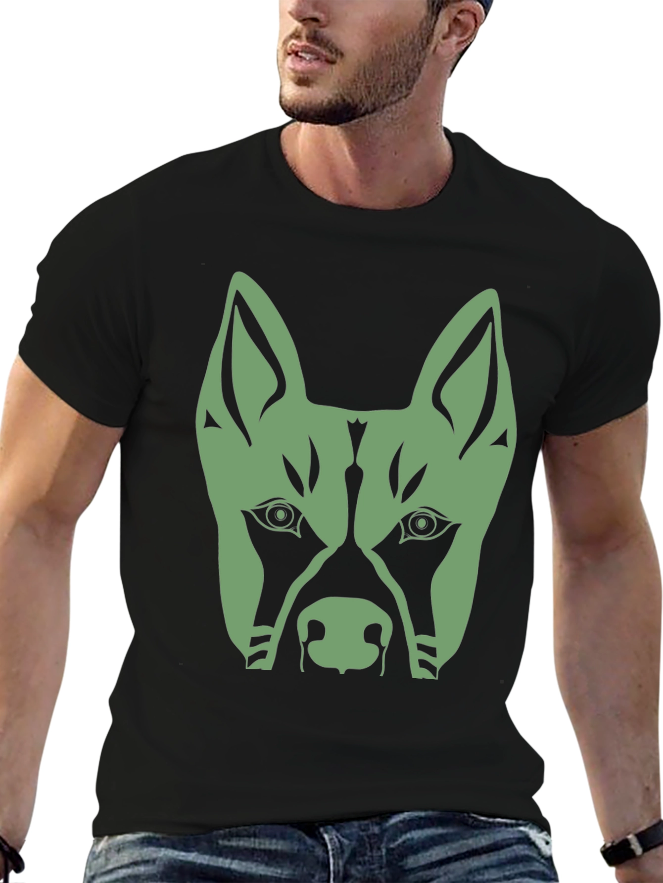 Black Dog Graphic Tee - Cool Canine Design view 6