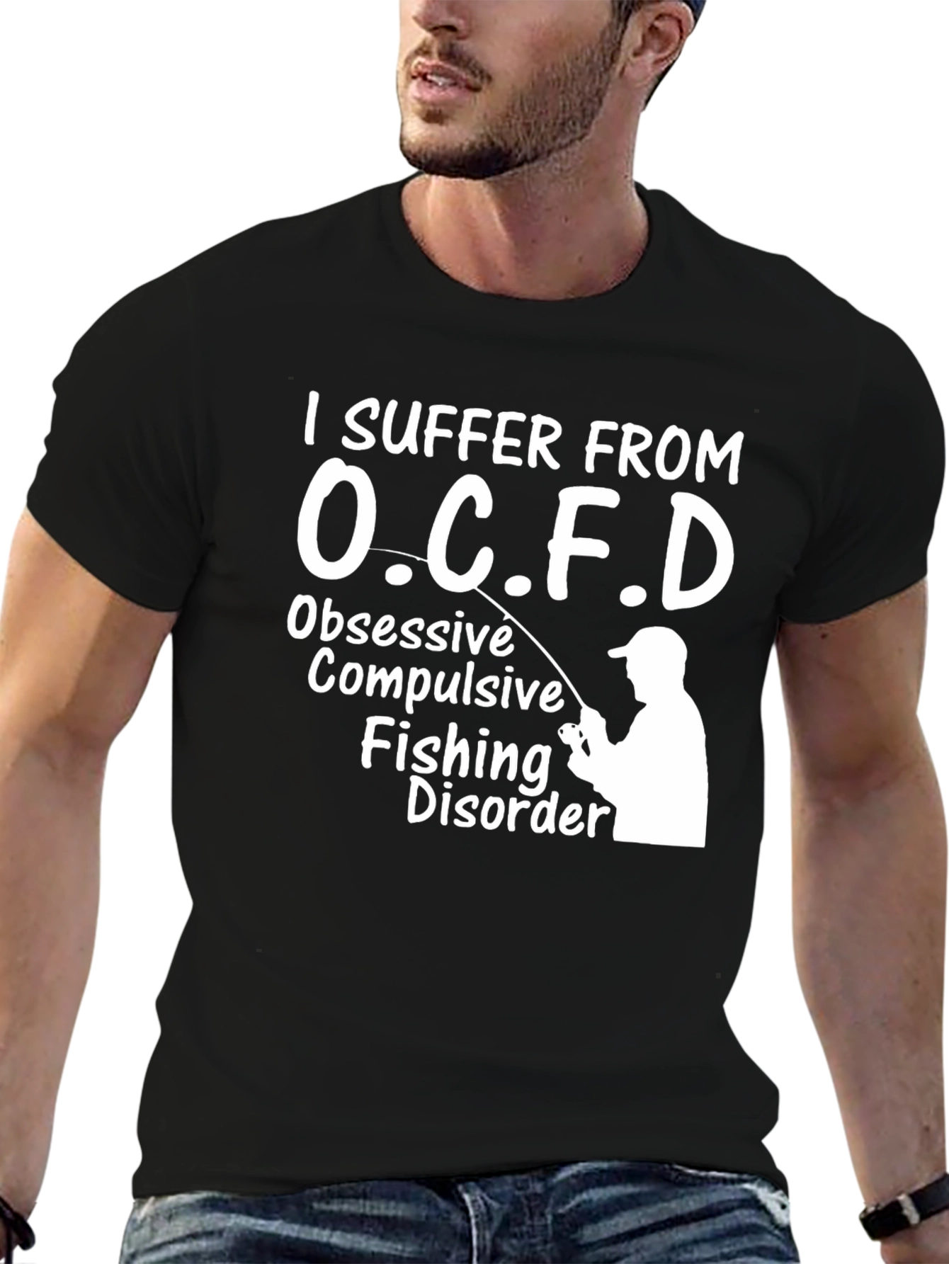 Black OCFD Fishing Disorder Black Graphic Tee view 6