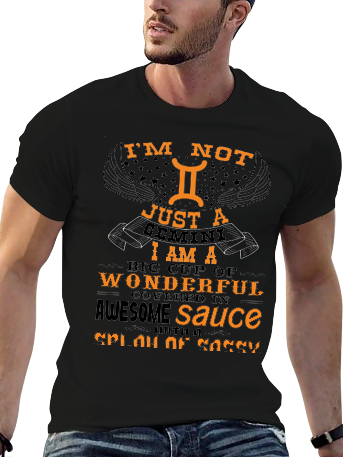I'm Not Just A Gemini Black T-Shirt - 6
