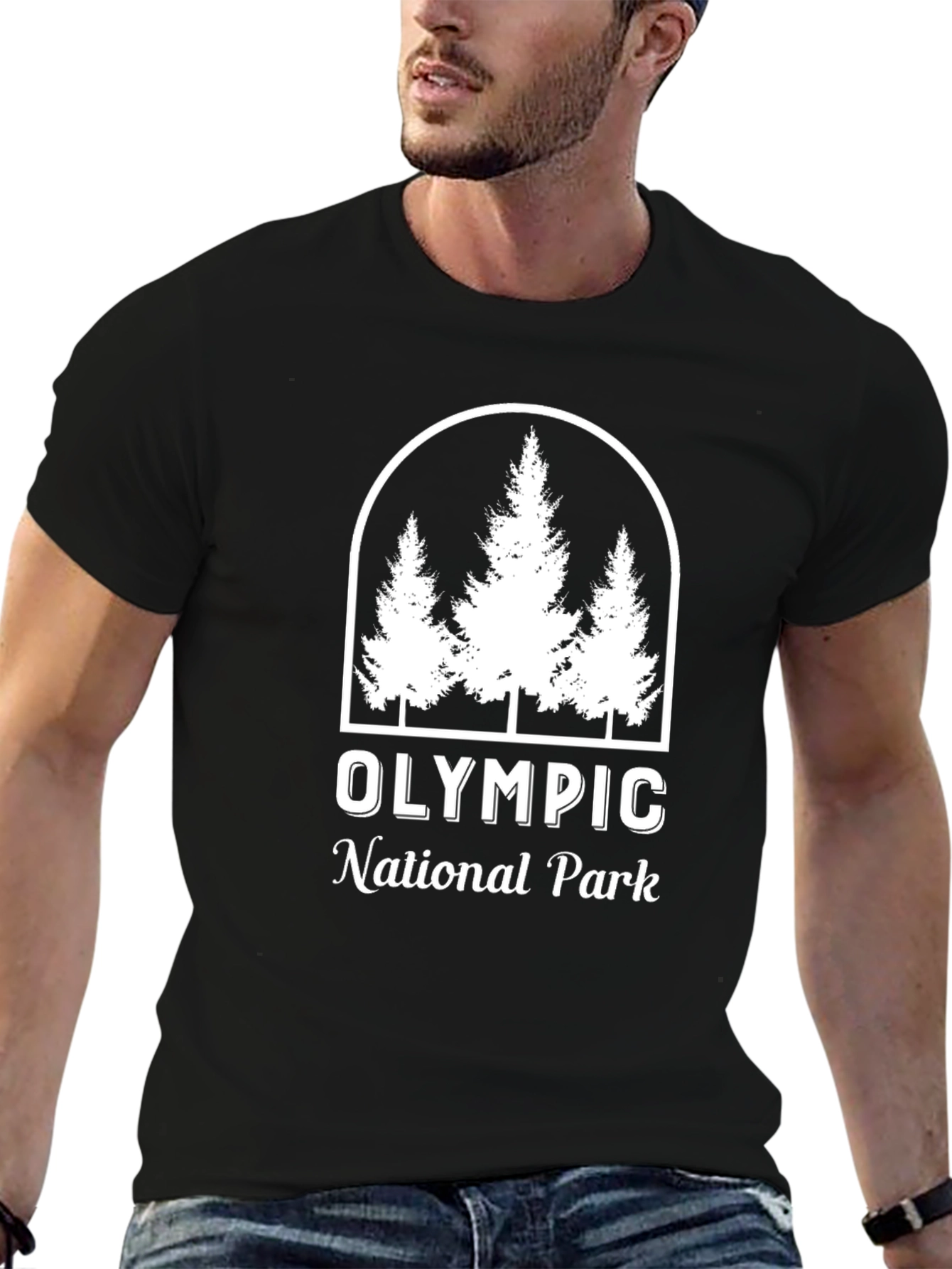 Black Olympic National Park T-Shirt - Nature Graphic Tee view 6