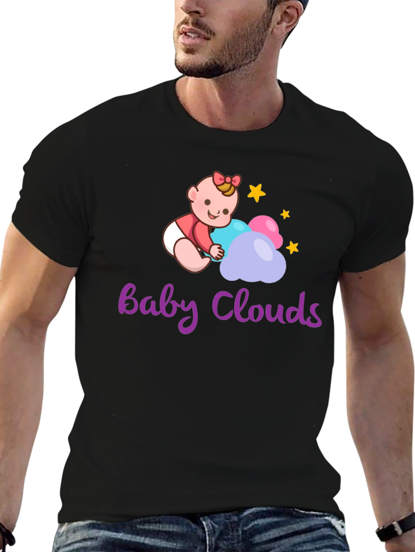 Baby Clouds Graphic T-Shirt - Cute Infant Design - 6