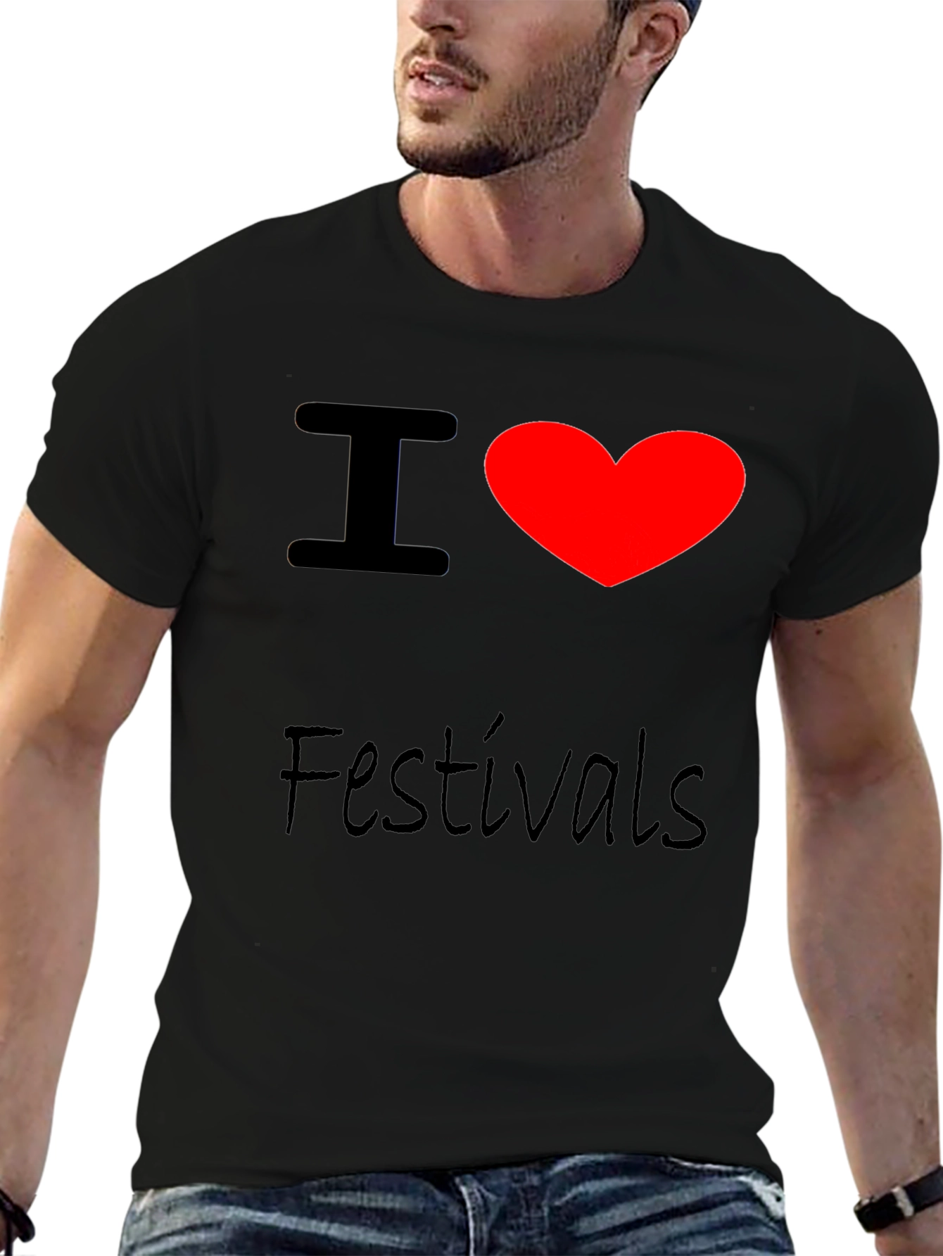 I Heart Festivals Black T-Shirt - 6
