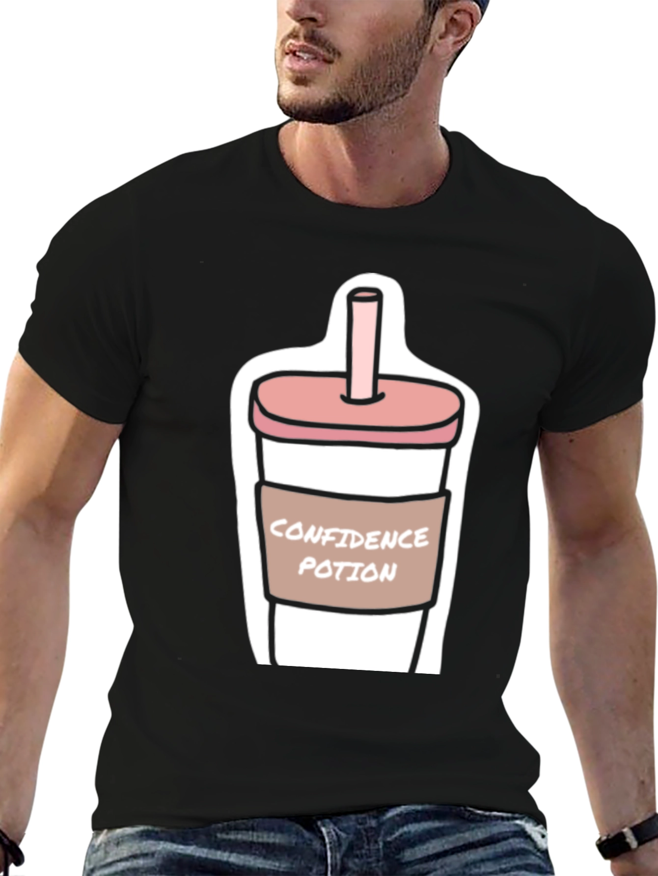Black Confidence Potion T-Shirt - Funny Graphic Tee view 6