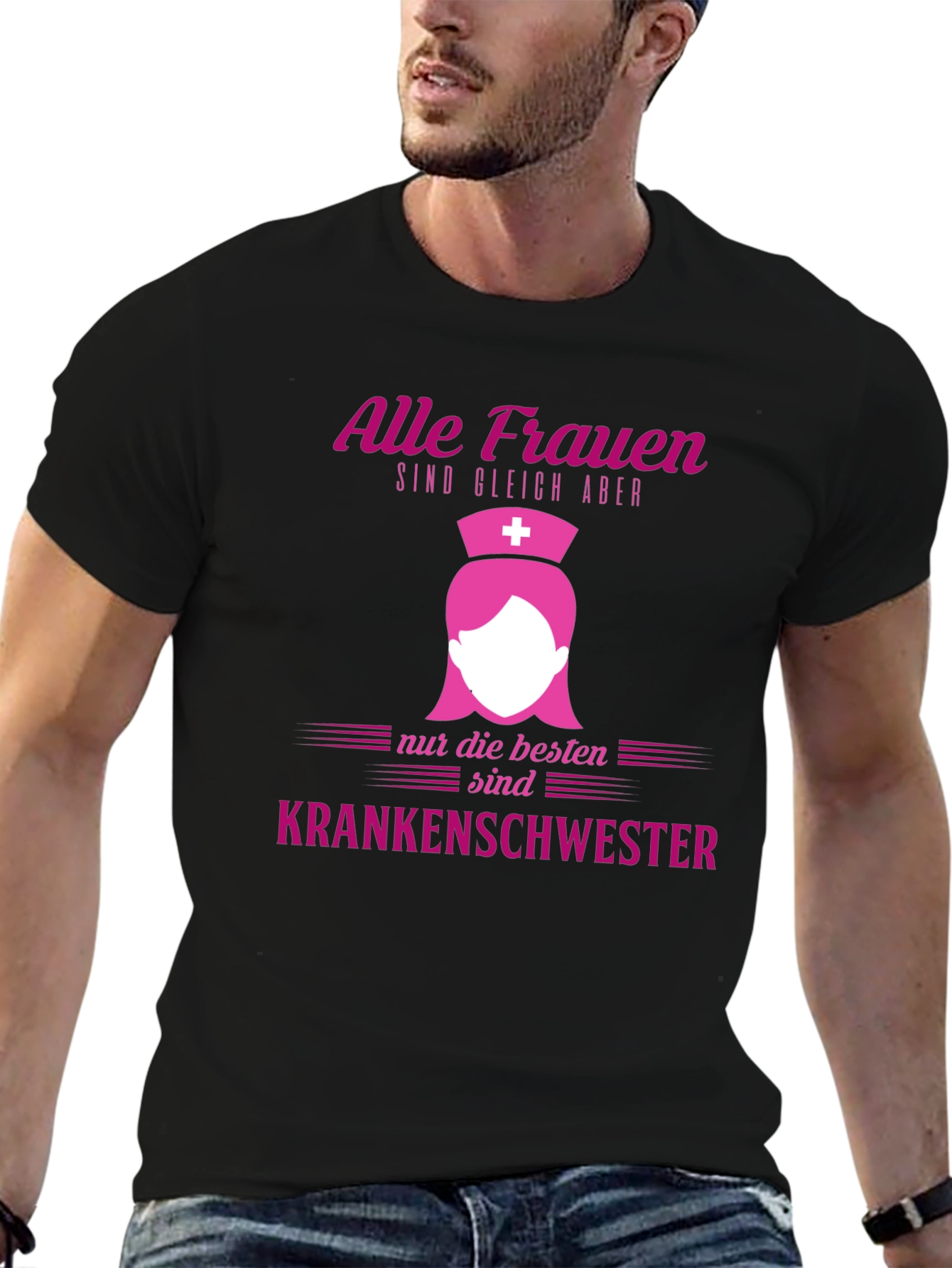 Black Nurse T-Shirt - Alle Frauen sind gleich aber Krankenschwester view 6