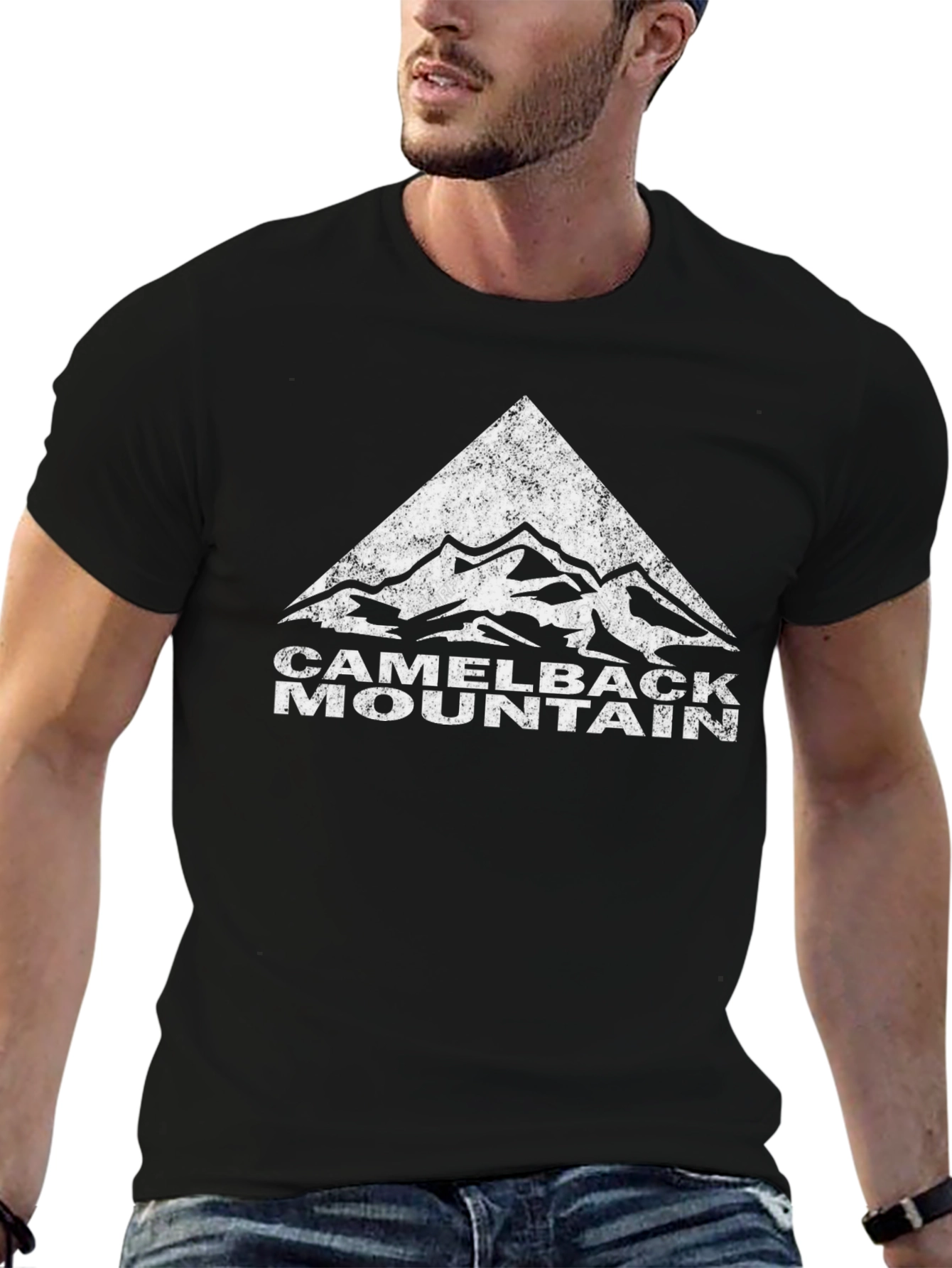 Black Camelback Mountain Graphic Tee - Vintage Style view 6