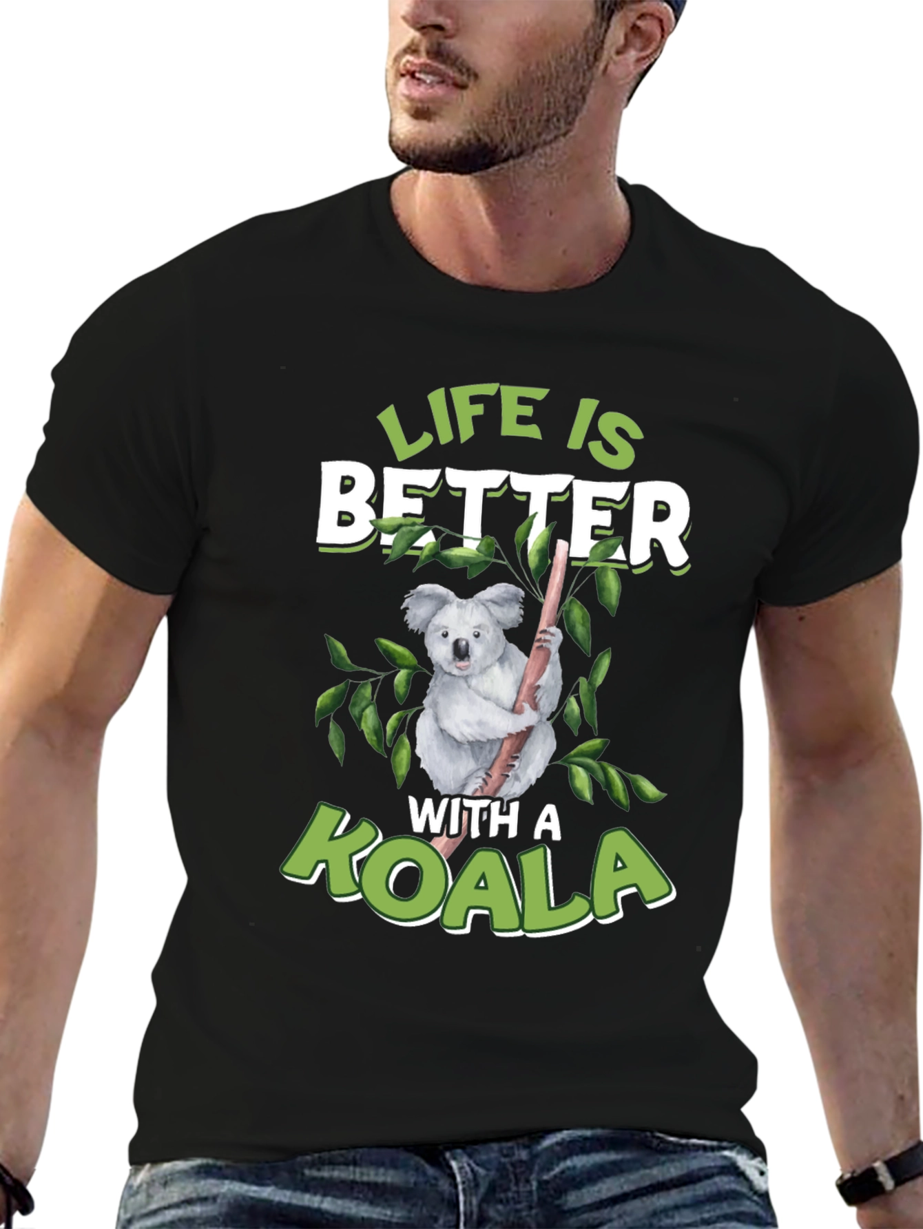 Black Life is Better With a Koala Graphic T-Shirt view 6
