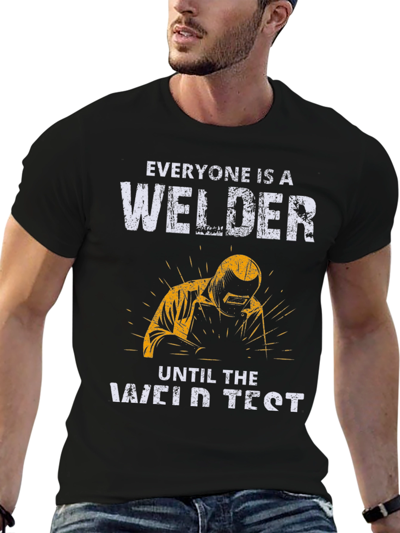 Black Welder T-Shirt: Everyone Is A Welder view 6