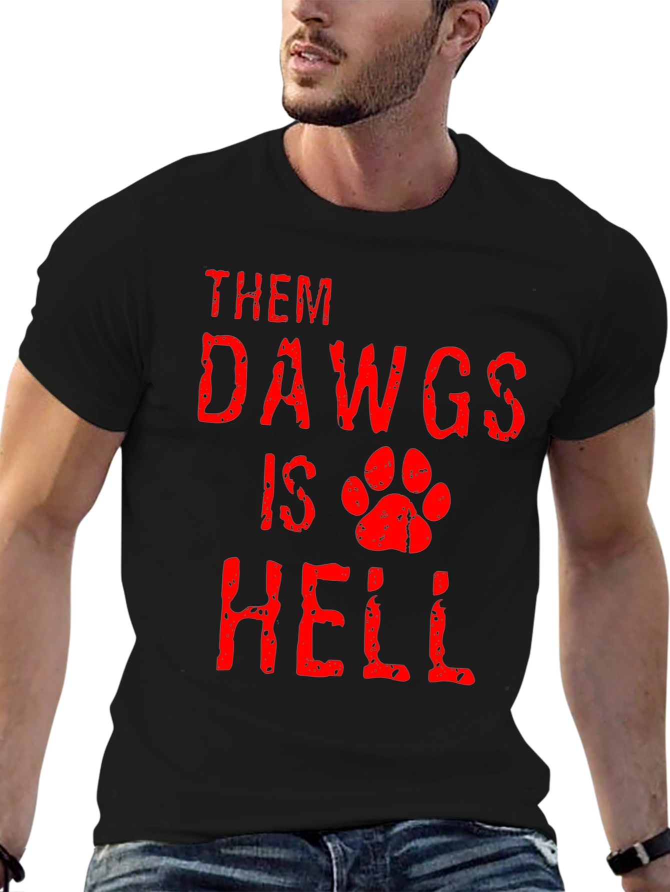 Black Them Dawgs Is Hell T-Shirt view 6