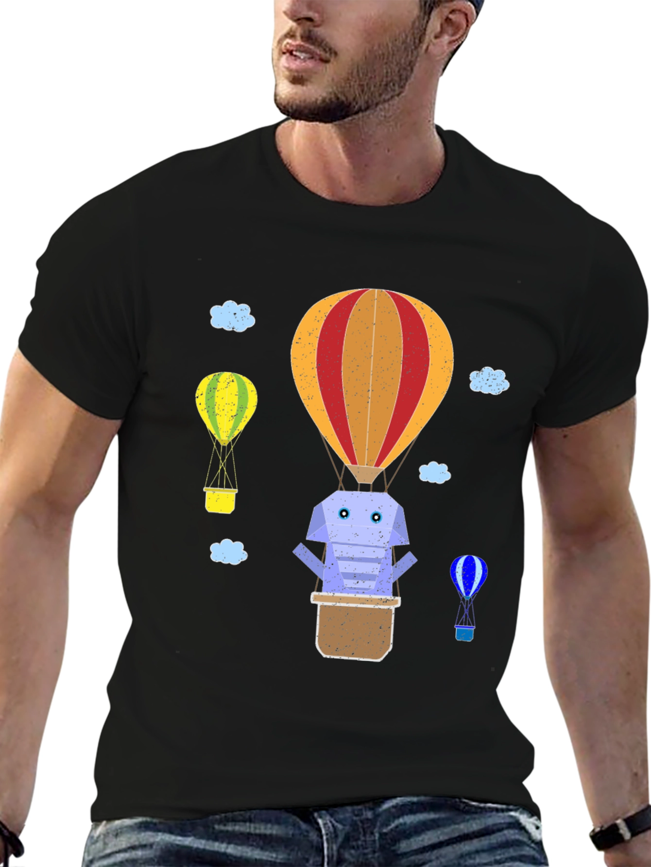 Black Novelty Balloon Graphic T-Shirt view 6