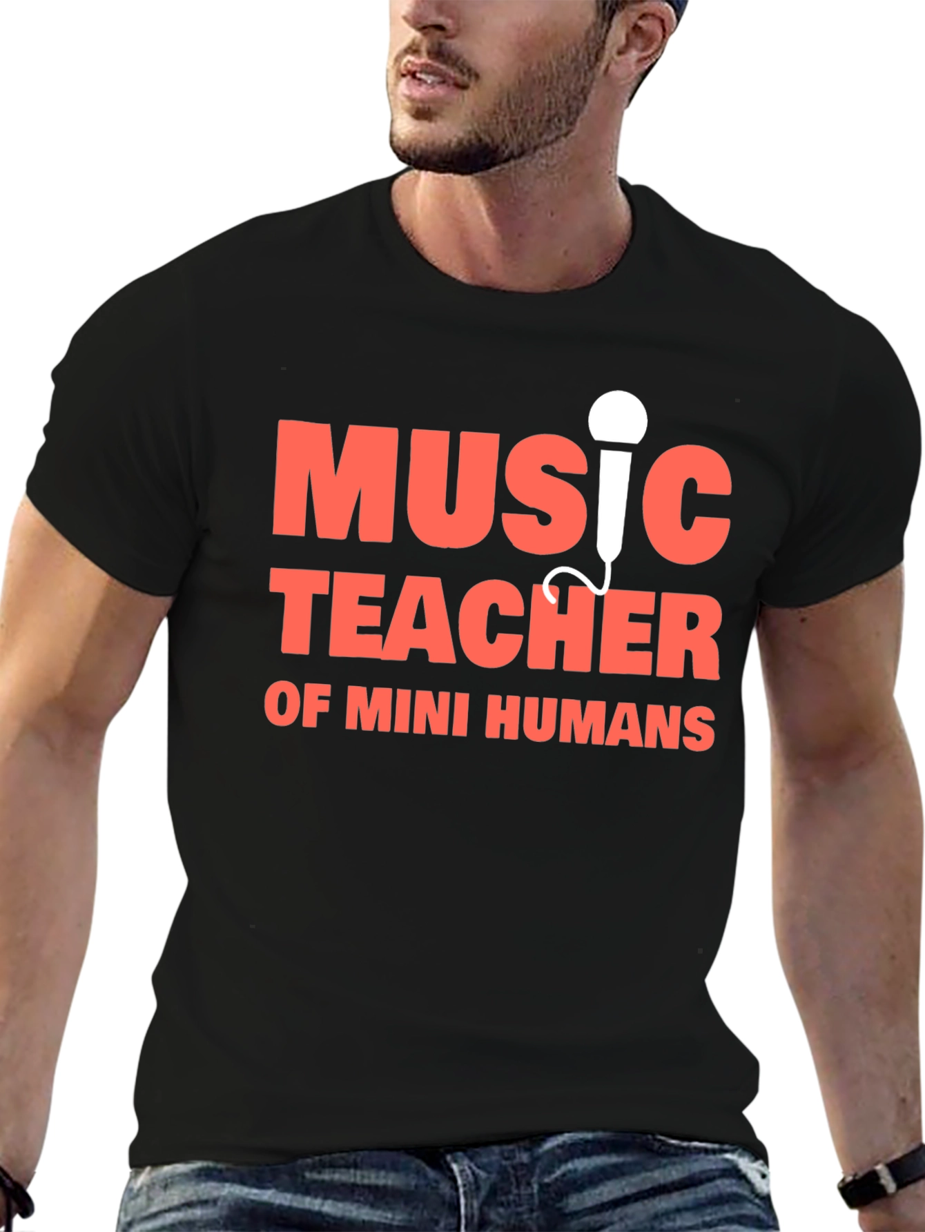 Black Music Teacher T-Shirt view 6