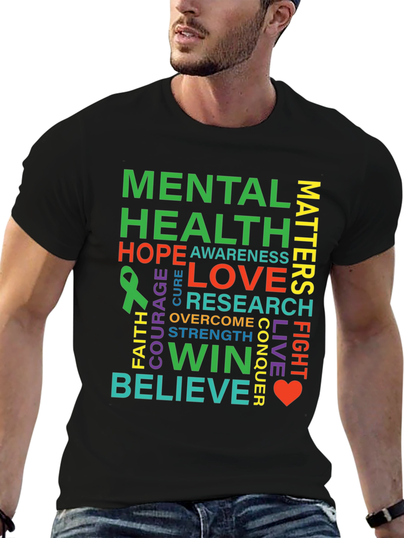 Black Mental Health Matters T-Shirt Awareness Tee view 6