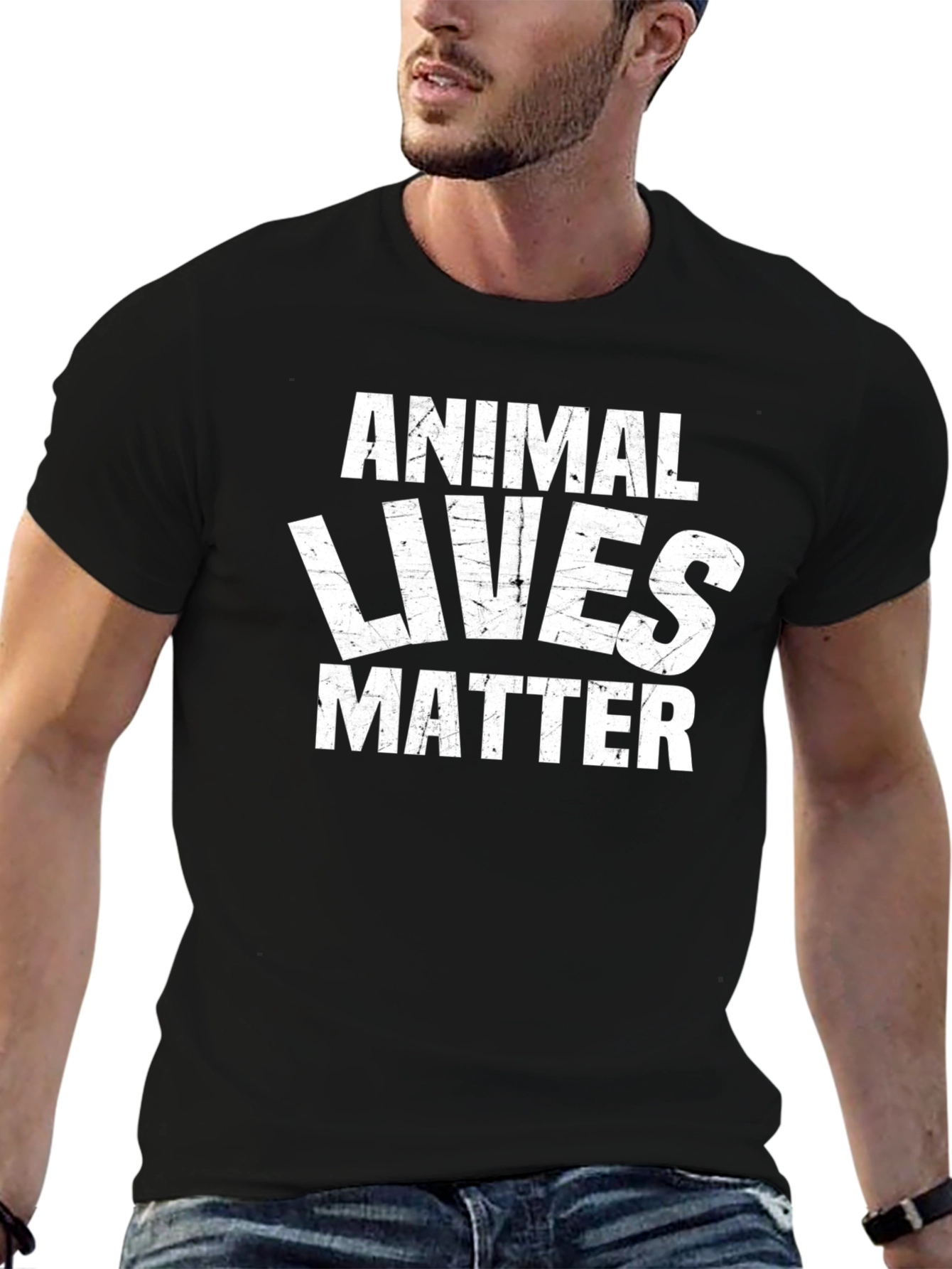Black Animal Lives Matter Graphic T-Shirt view 6