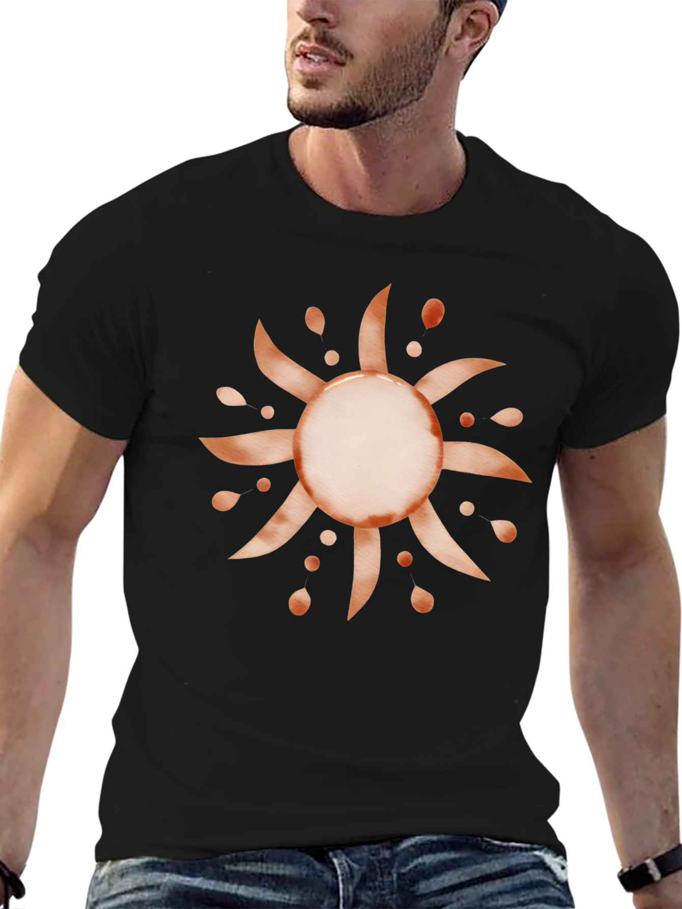 Black Sunburst Graphic Tee - Tangled Inspired Design view 6