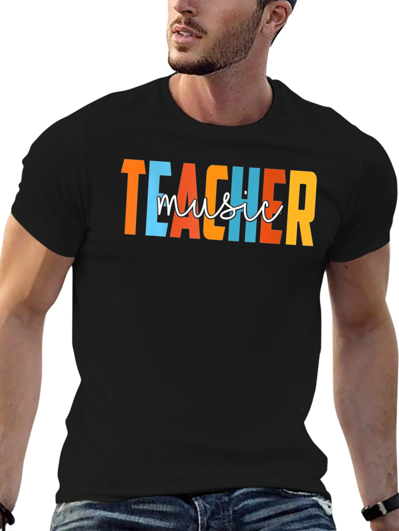 Black Music Teacher Graphic T-Shirt view 6