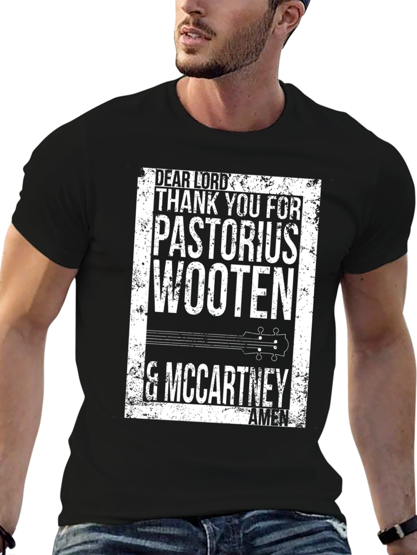 Black Bass Greats T-Shirt: Pastorius, Wooten, McCartney view 6