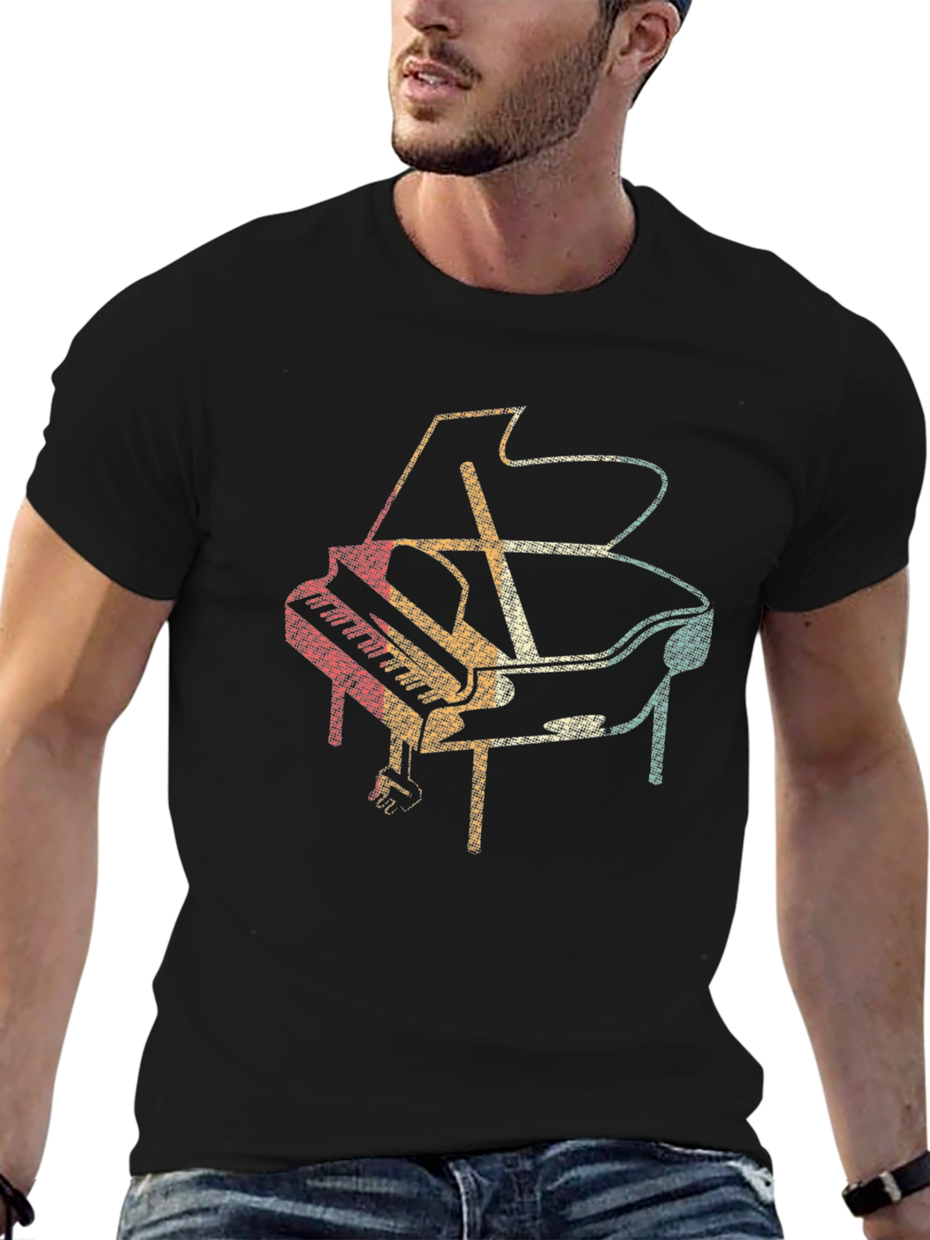 Retro Piano Graphic Tee - Music Lover Gift - 6