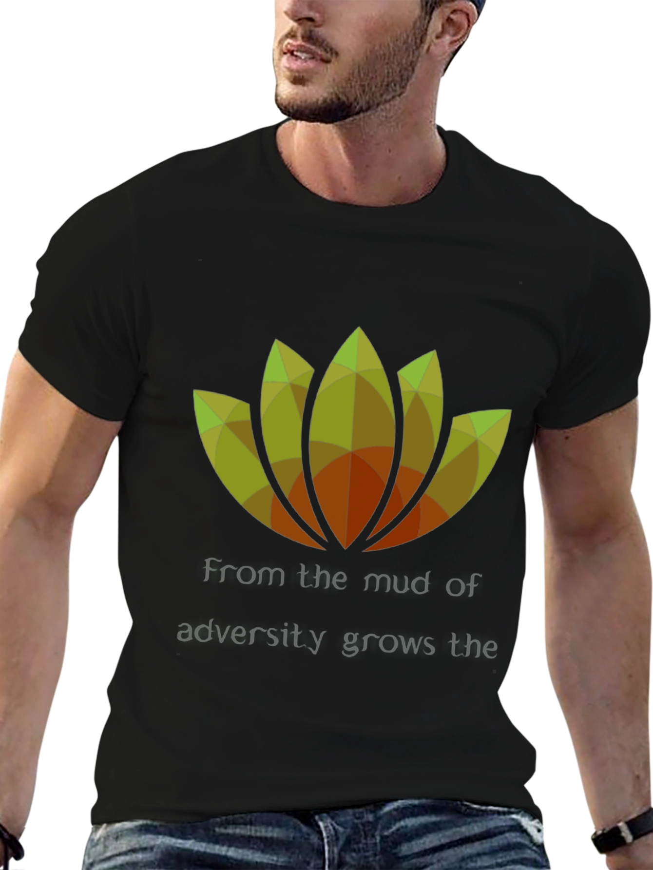 Black Resilient Lotus Graphic Tee - Black view 6