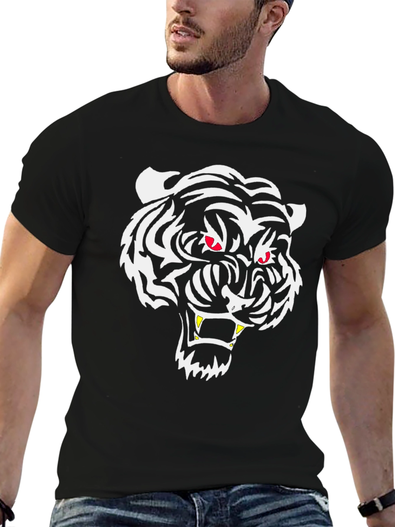 Black Black Tiger Graphic Tee - Fierce Style view 6