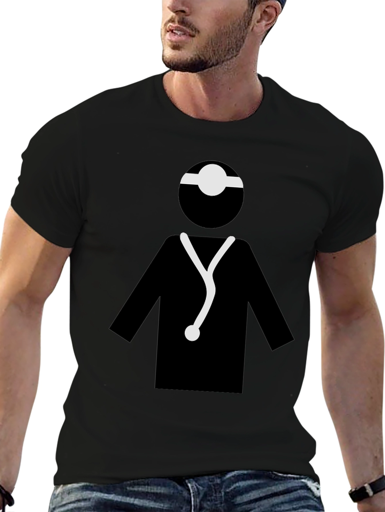Black Doctor Graphic T-Shirt - Unisex Medical Tee view 6
