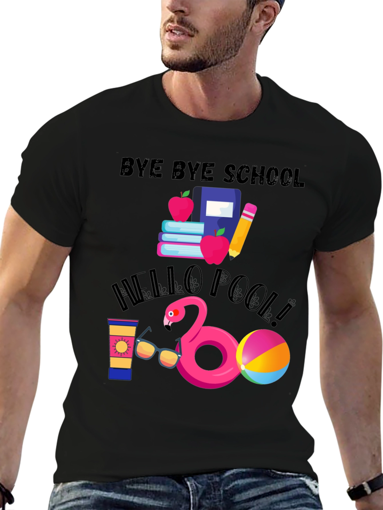 Bye Bye School Hello Pool T-Shirt - 6