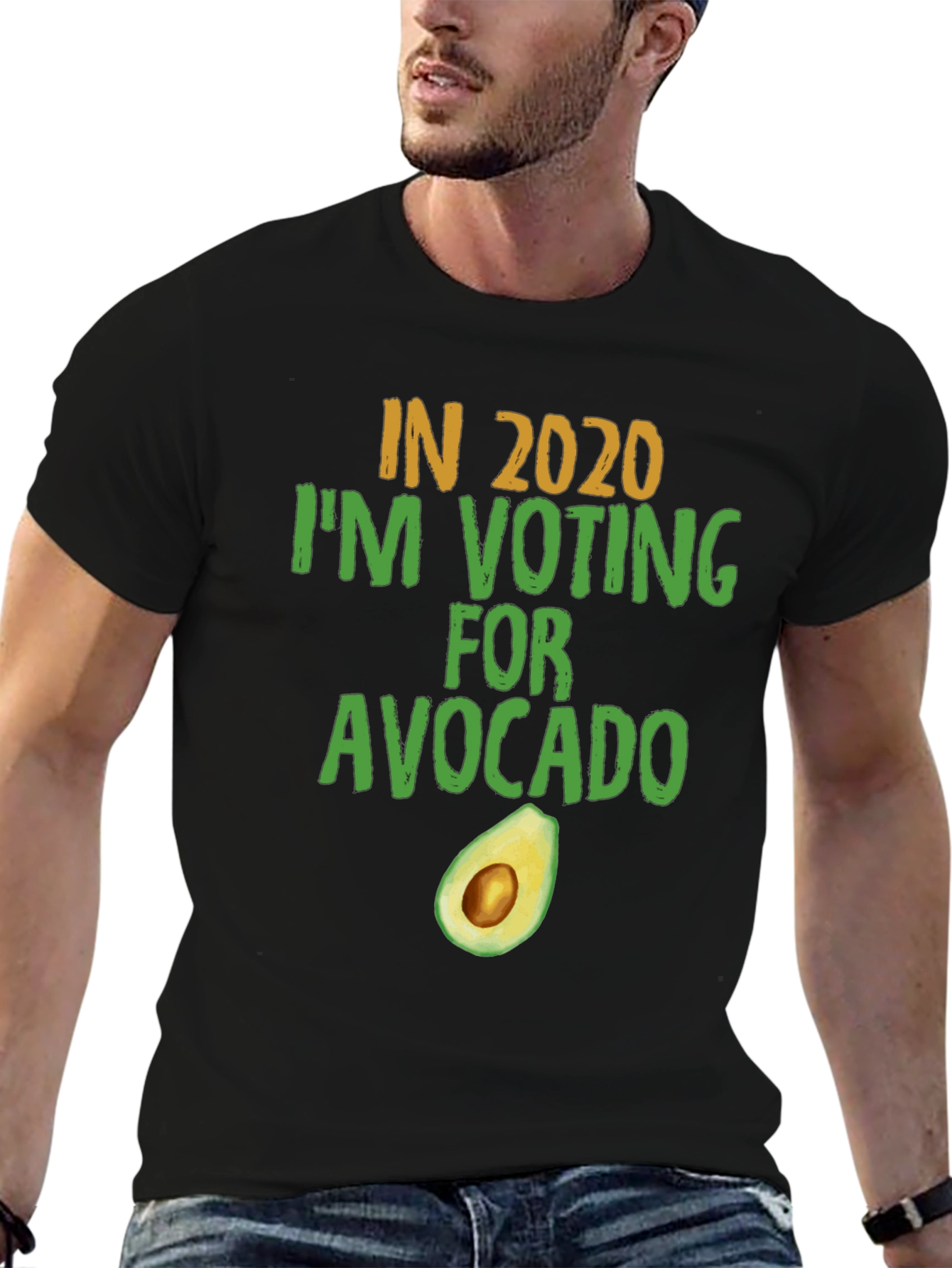 Black Avocado Voting Tee - 2020 Election Humor view 6