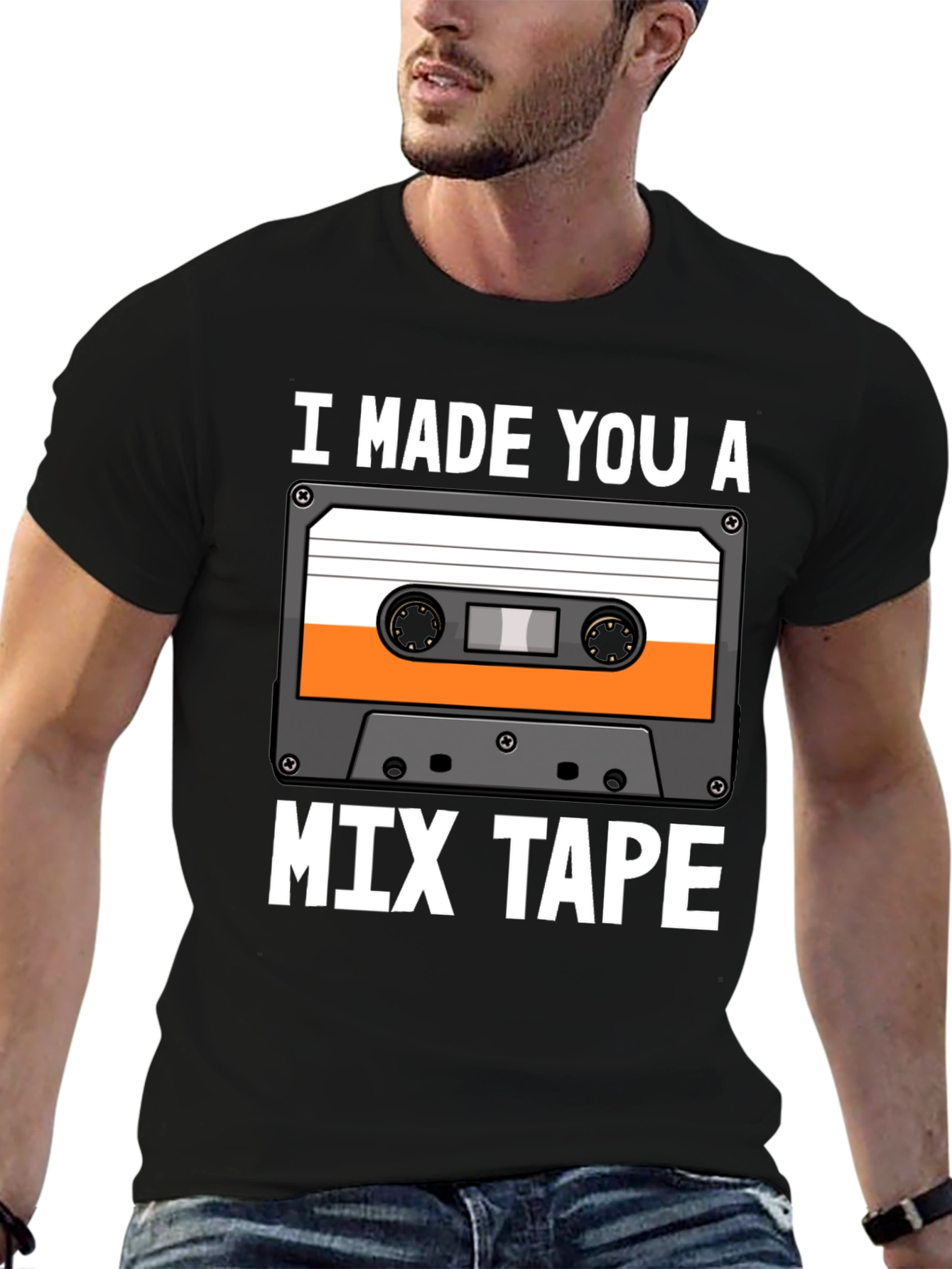 Black I Made You a Mixtape Graphic Tee view 6