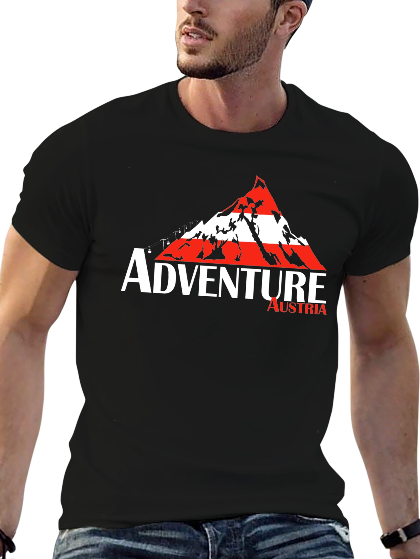 Black Adventure Austria Black T-Shirt view 6