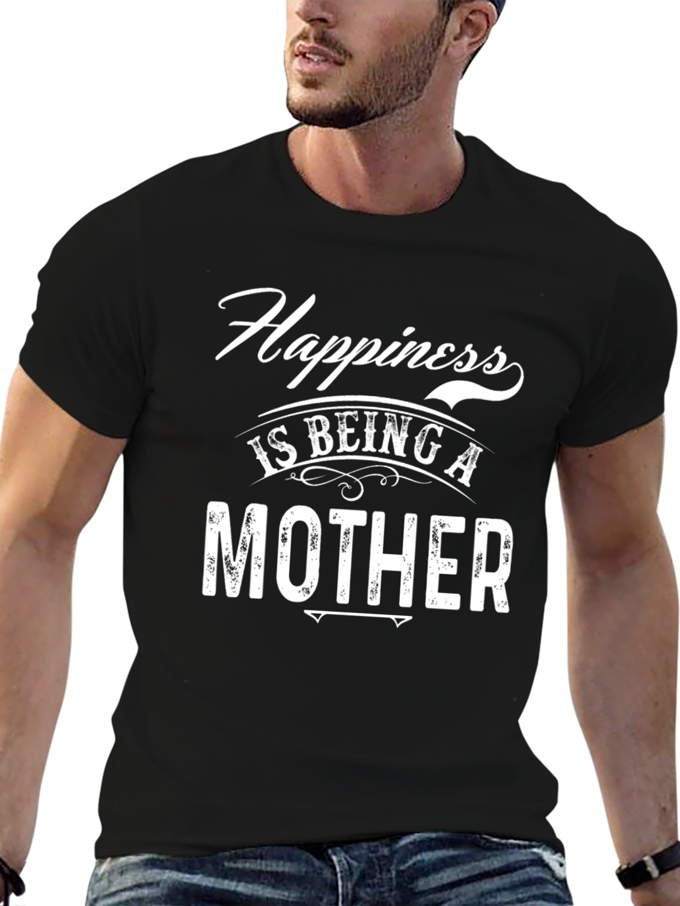 Black Happiness Is Being A Mother T-Shirt view 6