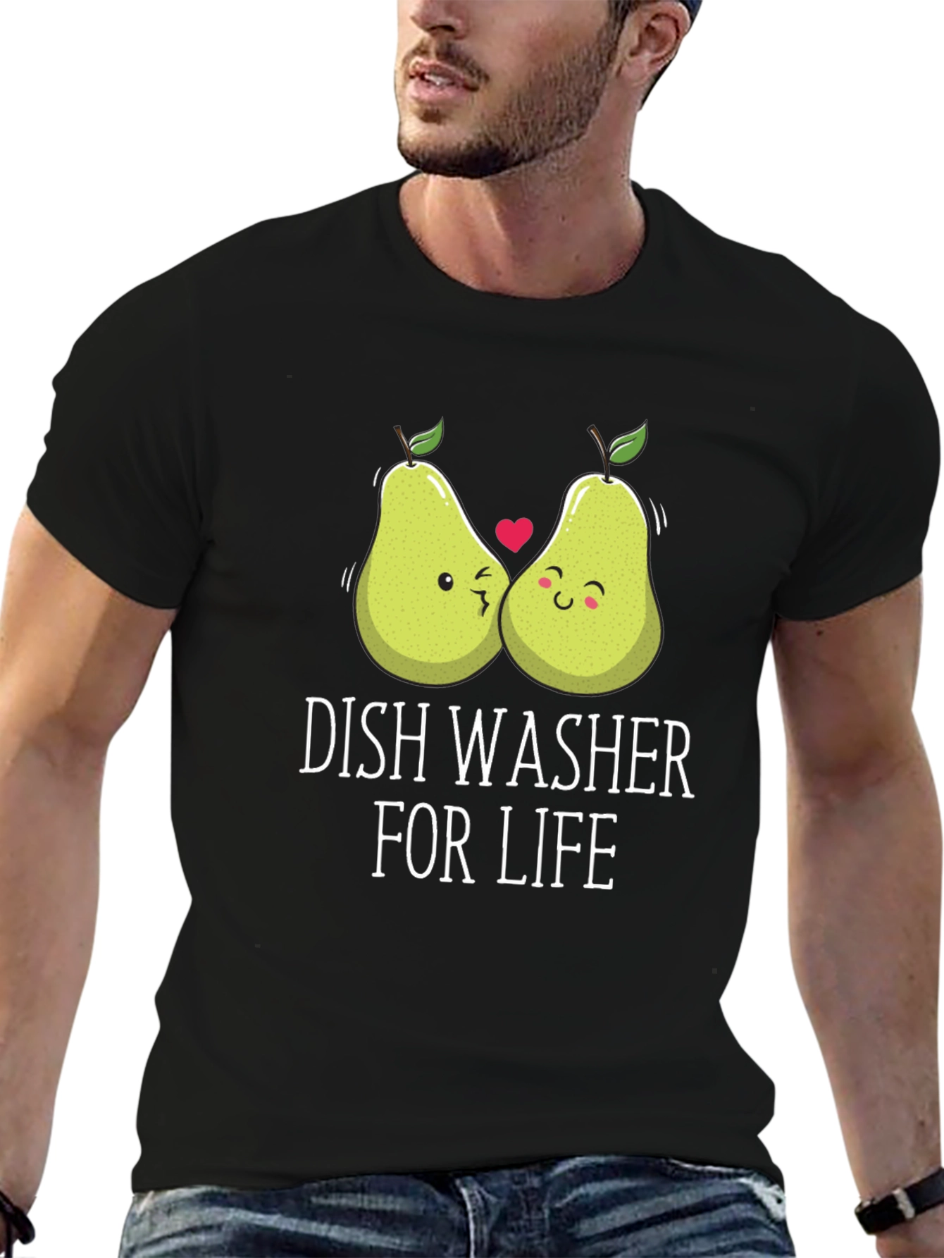 Black Dish Washer For Life T-Shirt view 6