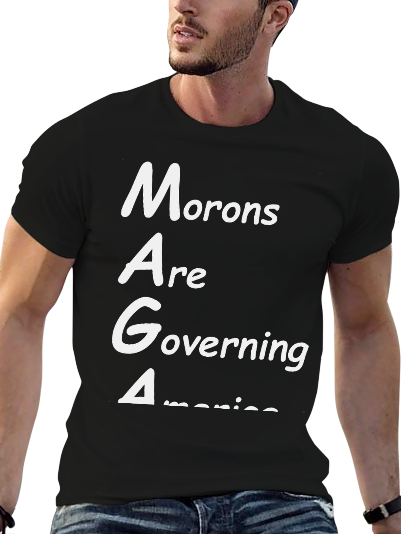 Black Morons Are Governing America MAGA T-Shirt view 6