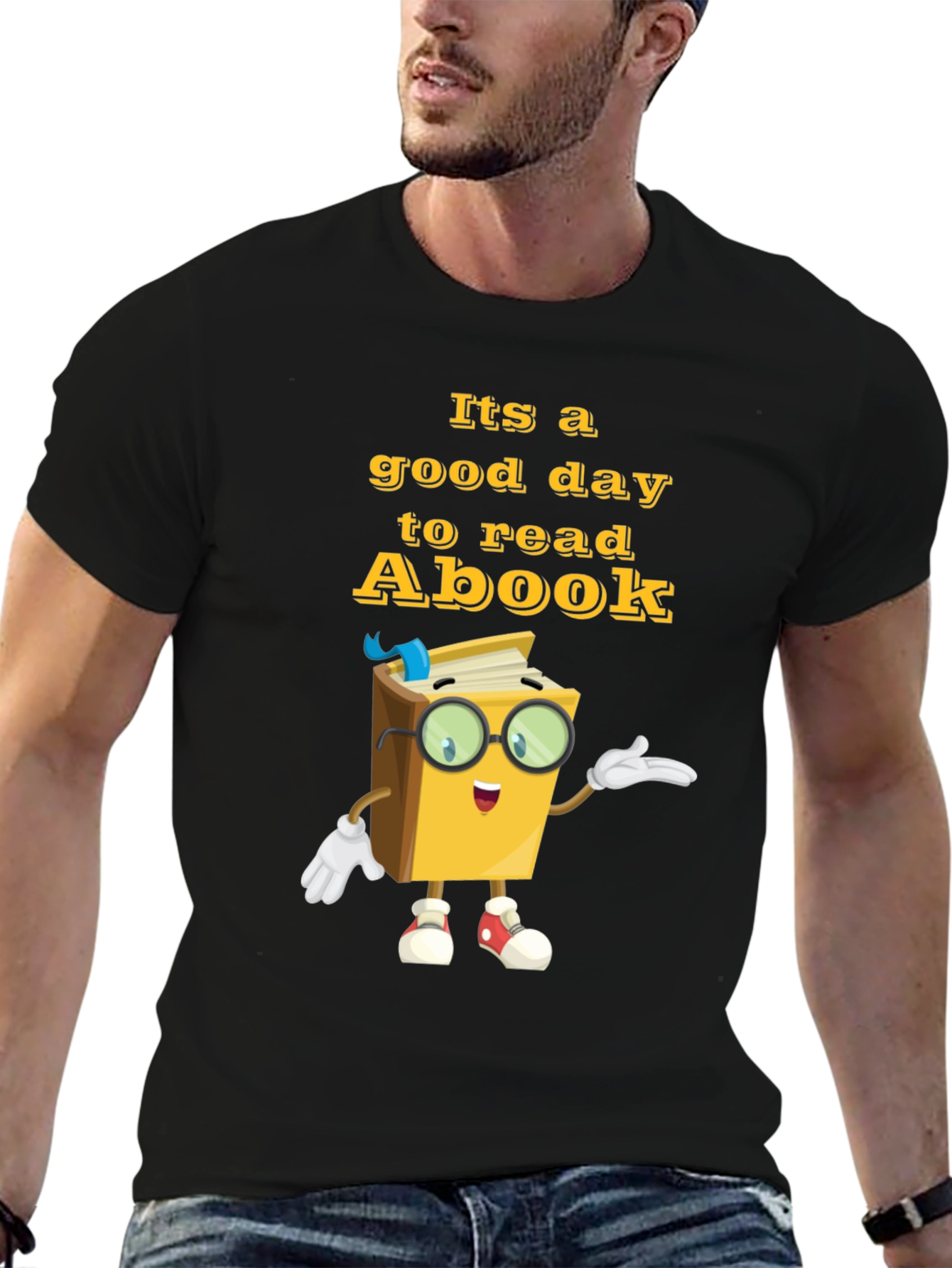 Black Funny Bookworm T-Shirt - It's a Good Day to Read view 6