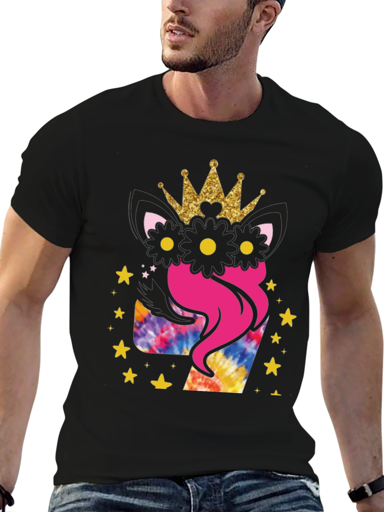 Black Girl's 7th Birthday Unicorn T-Shirt view 6