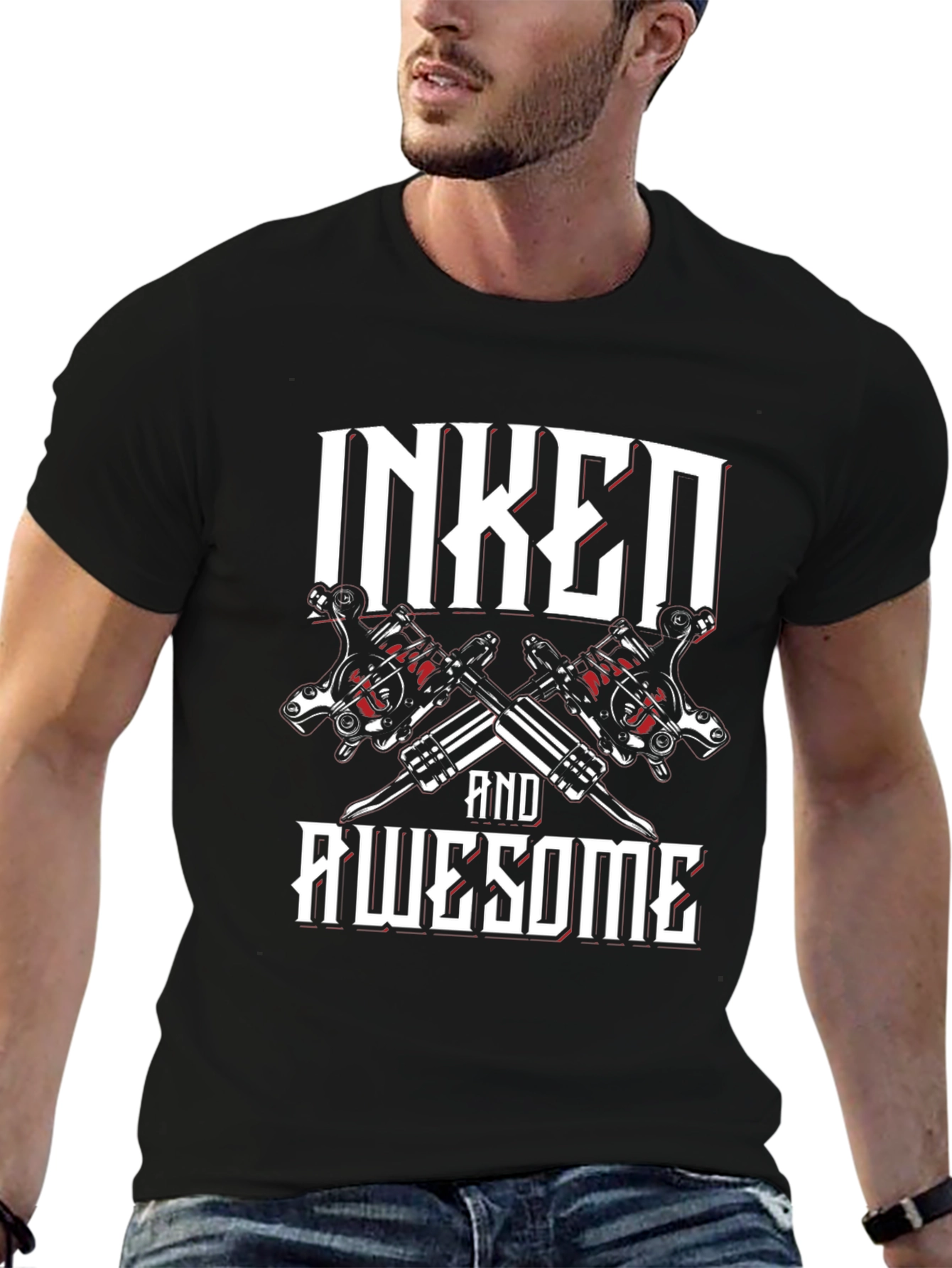 Inked and Awesome Graphic T-Shirt - 6