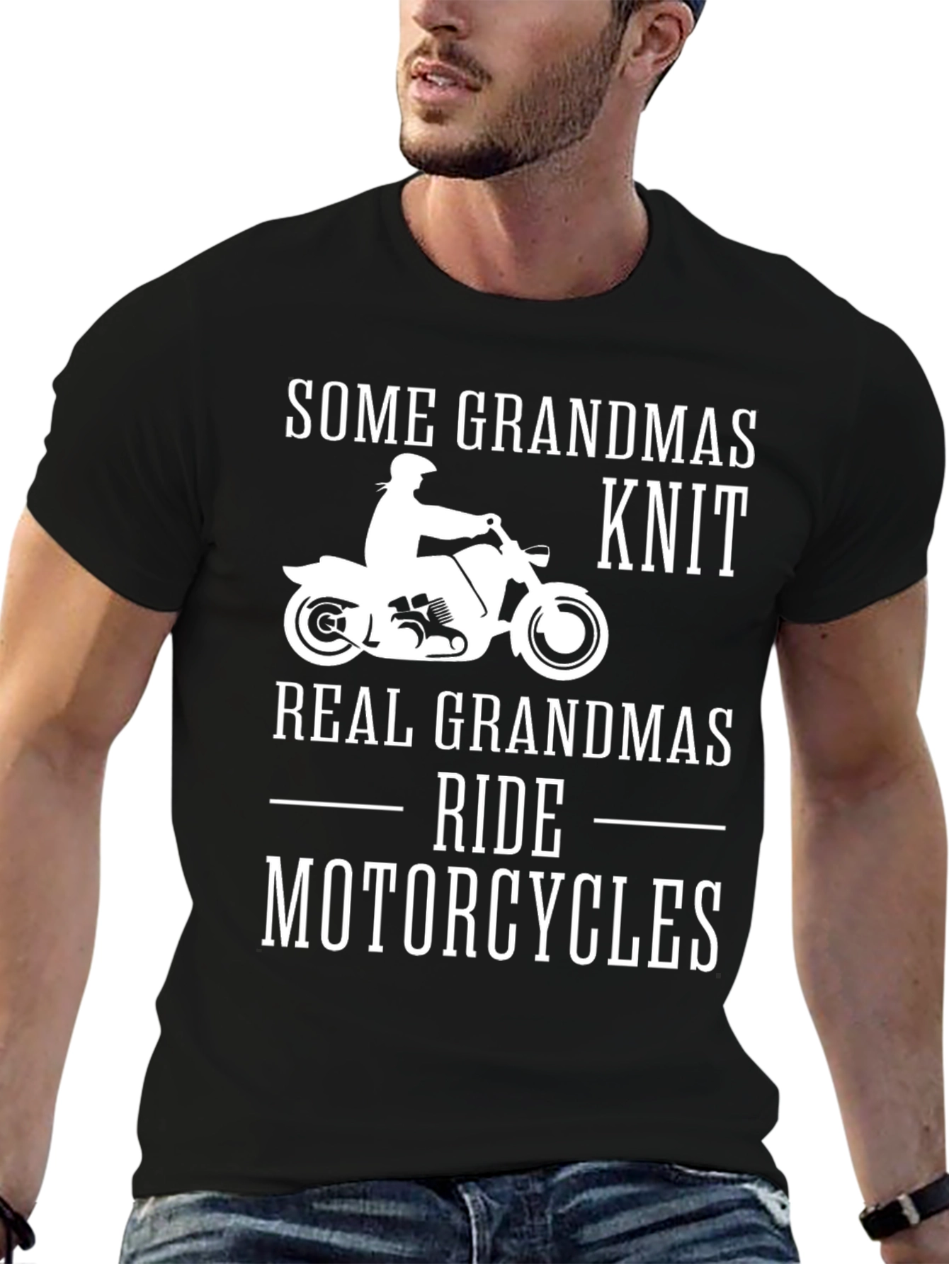 Black Grandma Motorcycle T-Shirt - Ride in Style! view 6