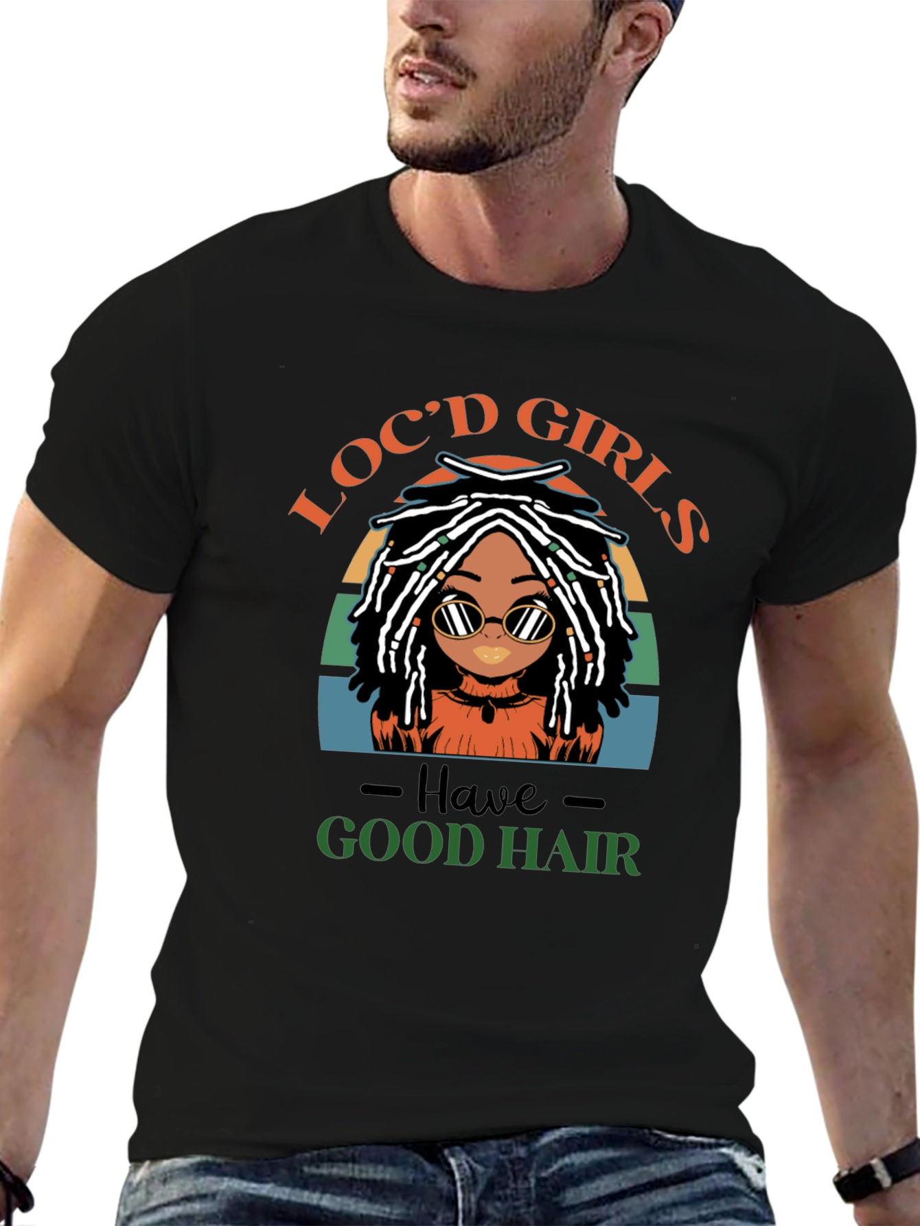 Black Loc'd Girls Have Good Hair T-Shirt view 6
