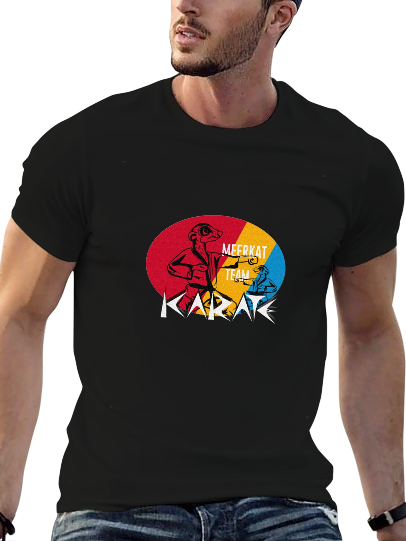 Meerkat Karate Team Black T-Shirt - 6