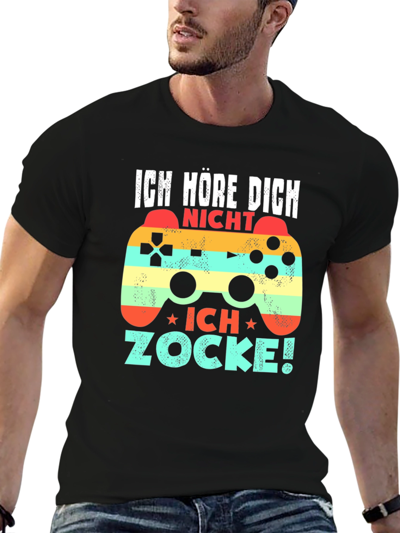 Black Gamer T-Shirt - Ich Zocke! view 6