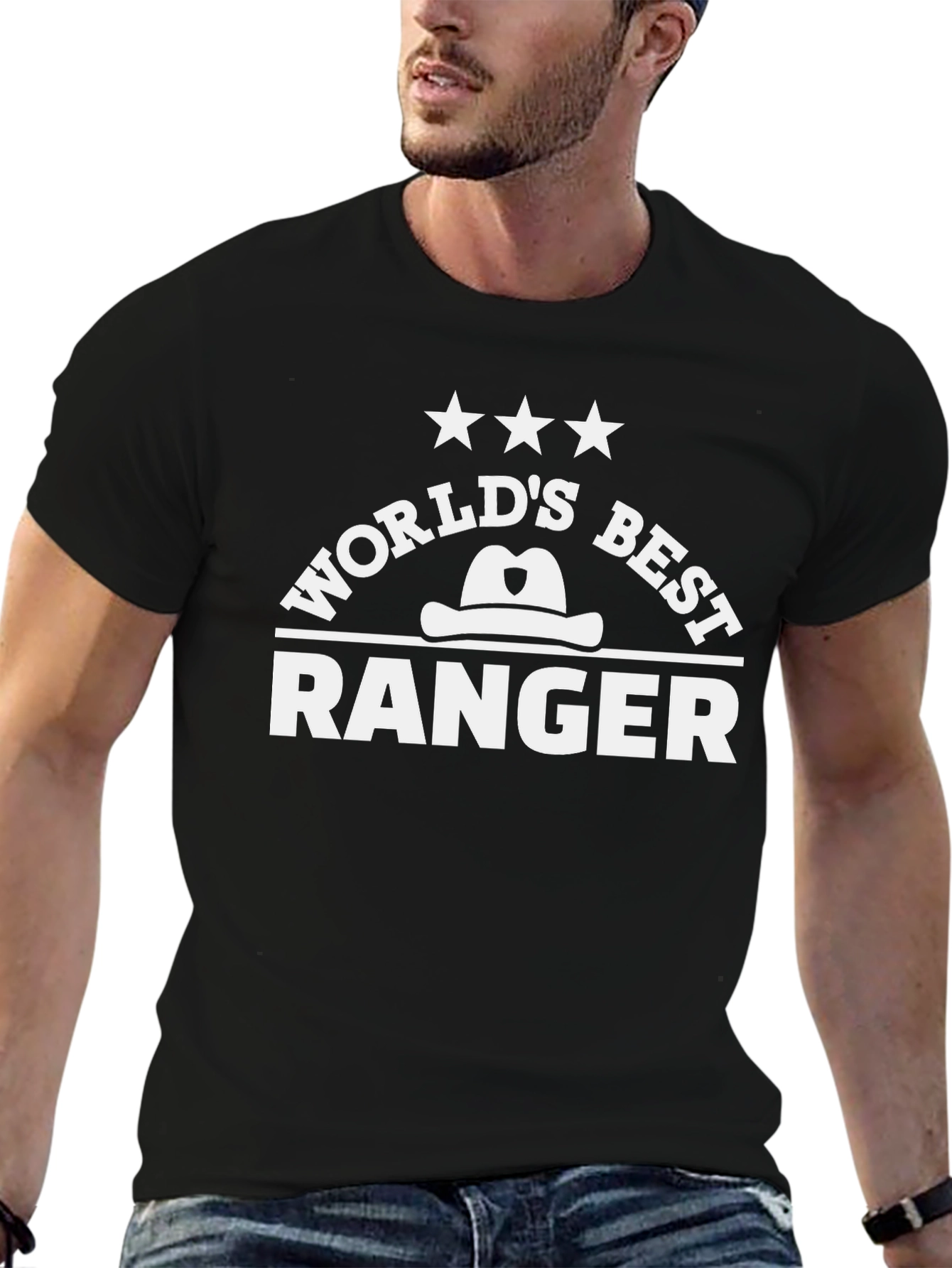 Black World's Best Ranger Graphic T-Shirt view 6