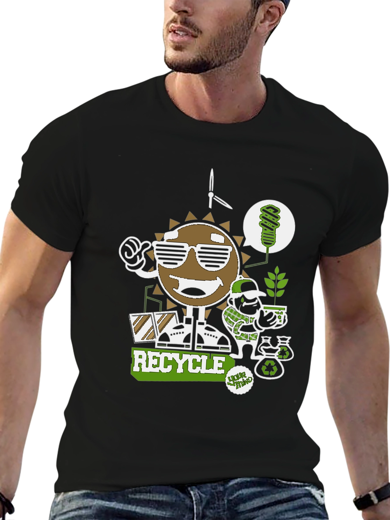 Eco-Friendly Graphic T-Shirt - Recycle Design - 6