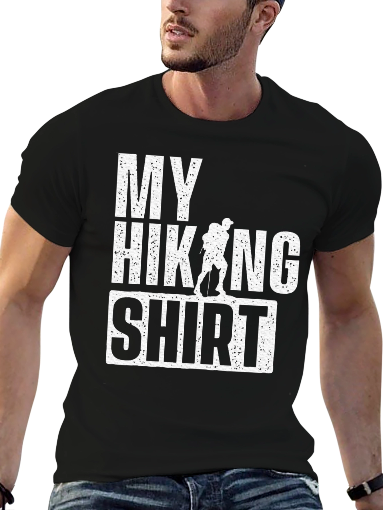 Black My Hiking Shirt - Funny Hiker Tee view 6