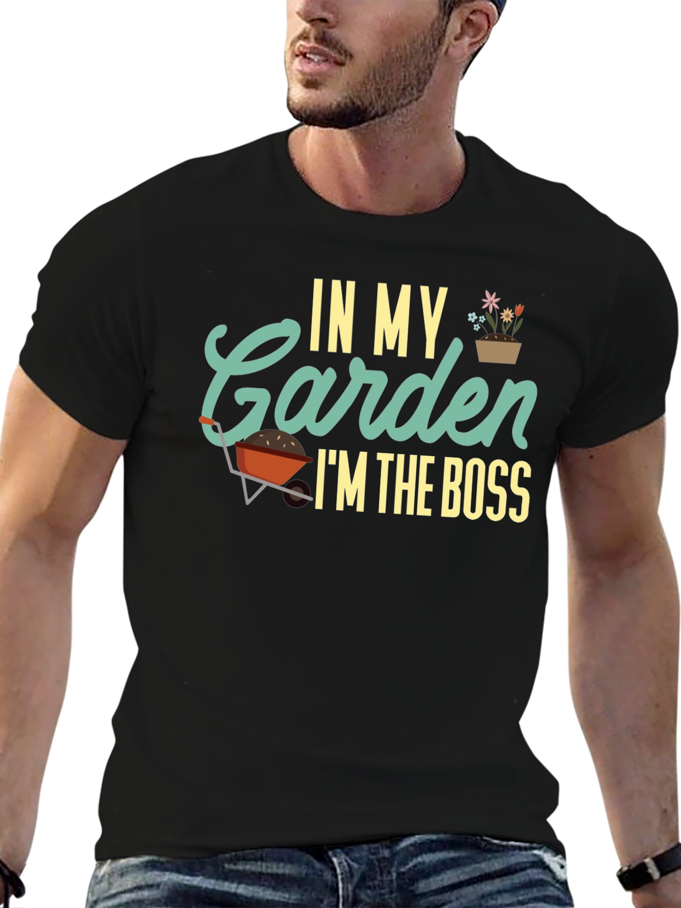 Black In My Garden I'm The Boss Black T-Shirt view 6