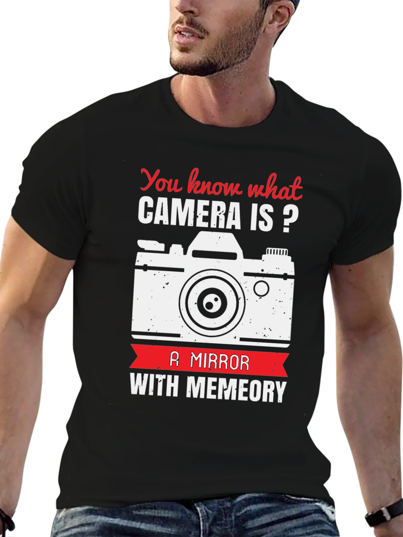 Black Camera with Memeory T-Shirt view 6