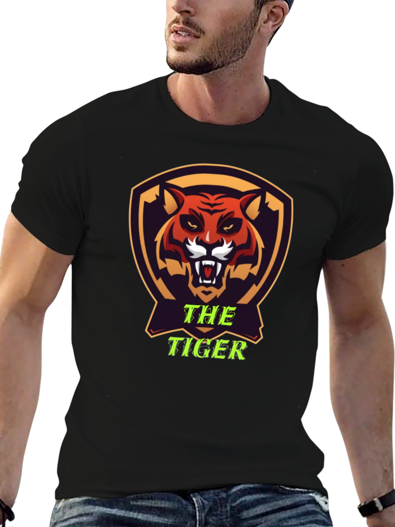 Black The Tiger Graphic Tee - Bold & Stylish view 6