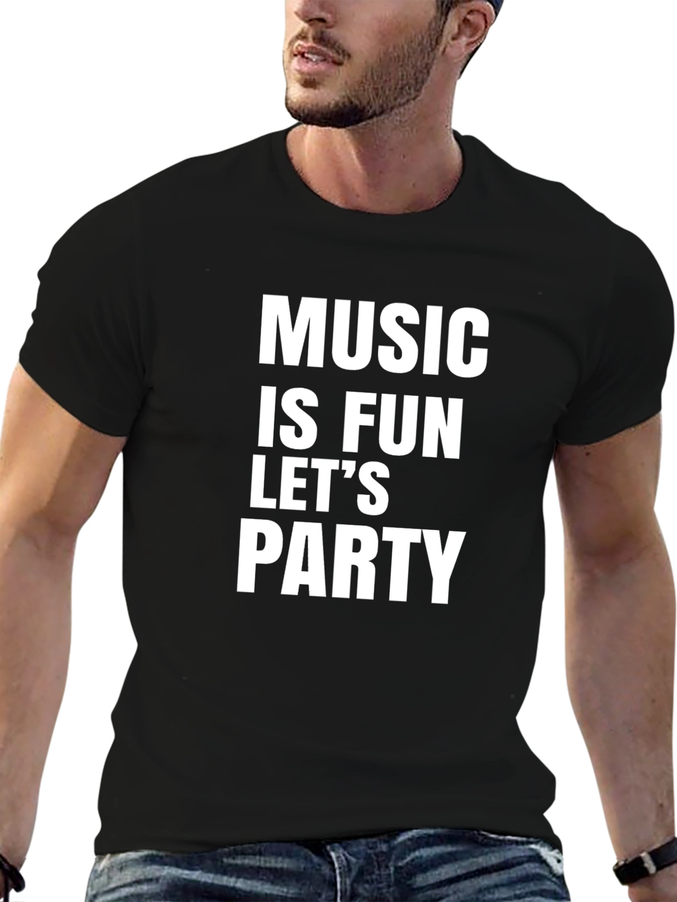 Black Music Is Fun Let's Party T-Shirt view 6