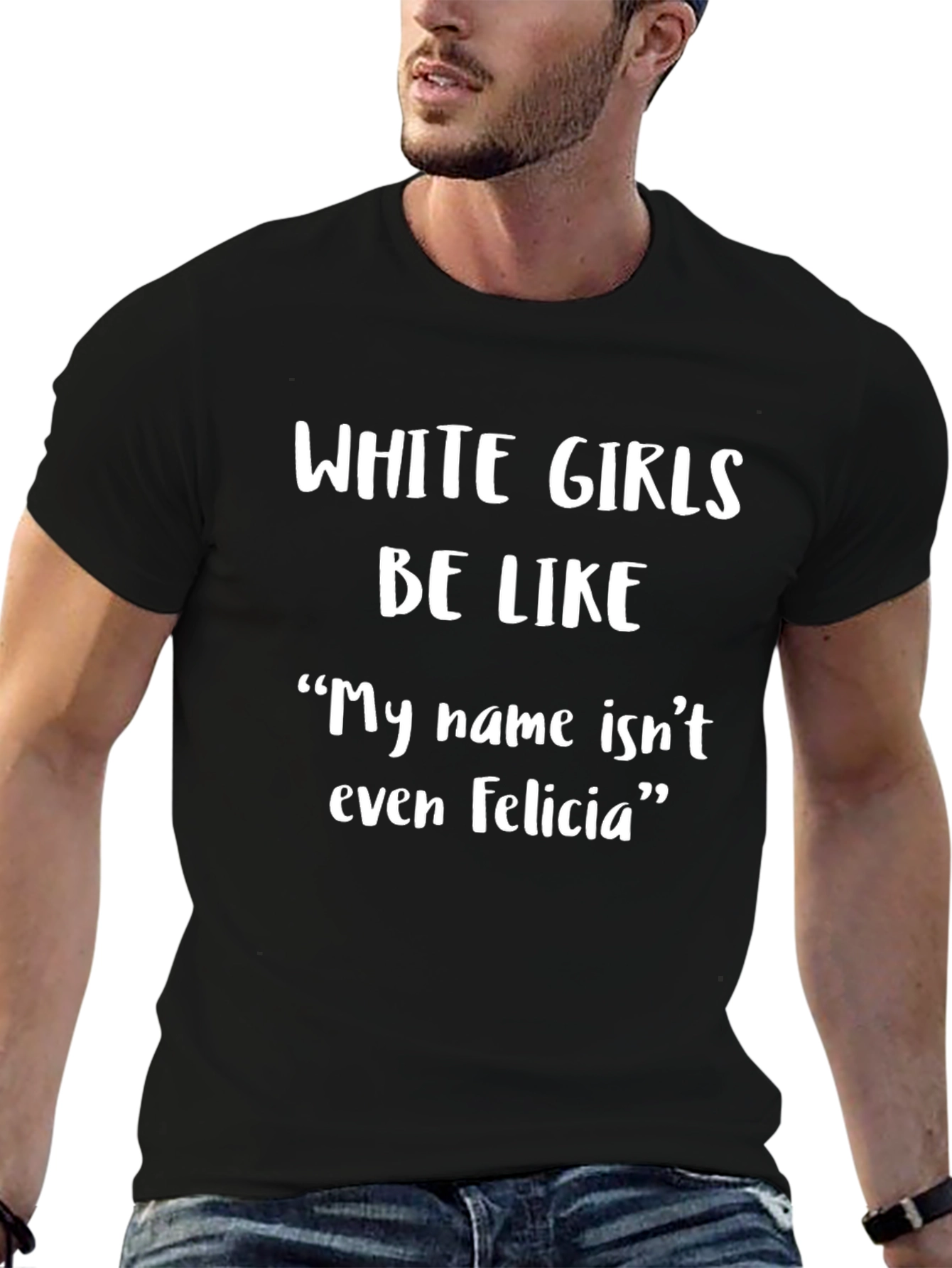 Black White Girls Be Like Funny Novelty Graphic Tee view 6