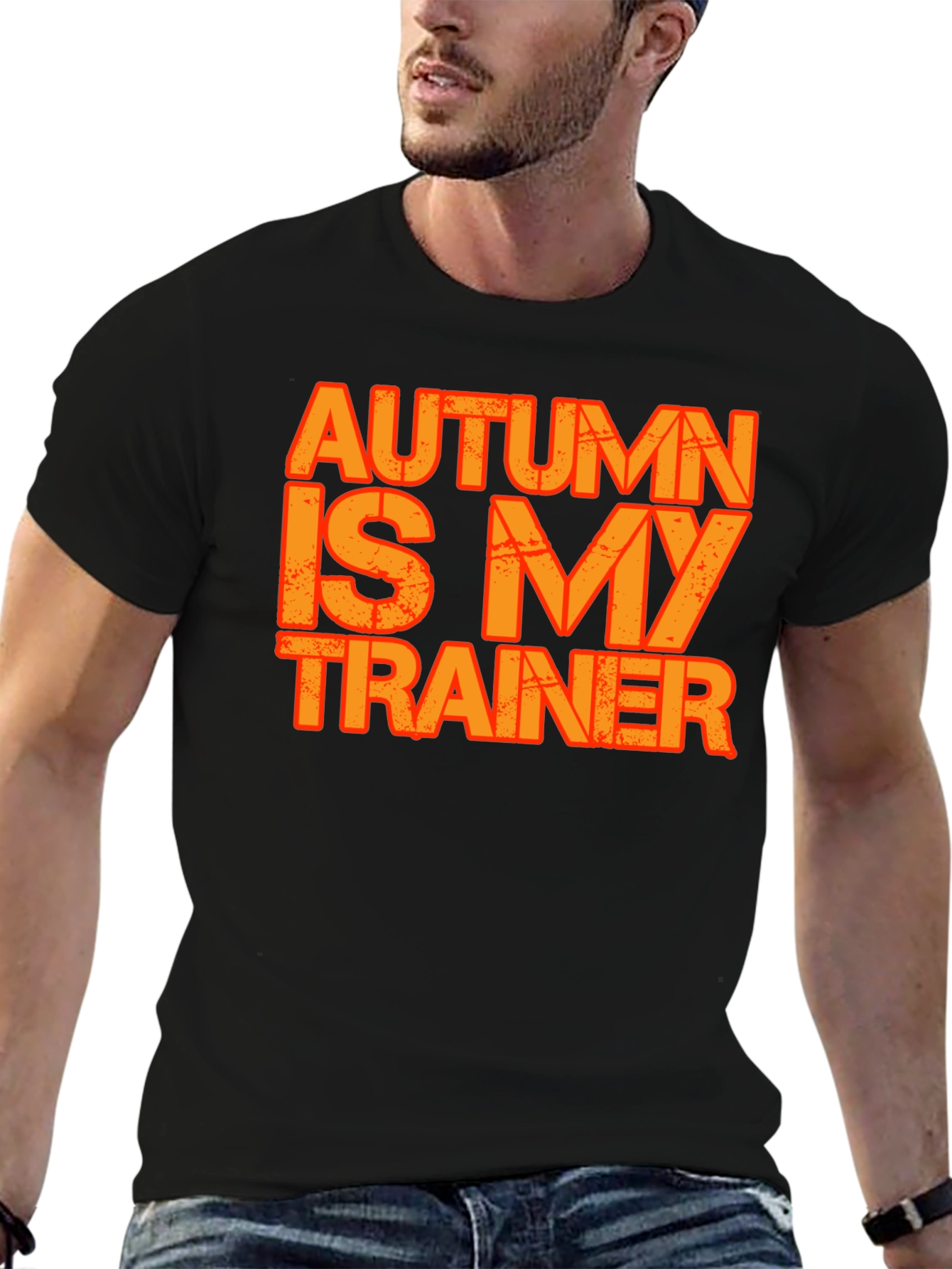 Black Autumn is My Trainer Graphic T-Shirt view 6