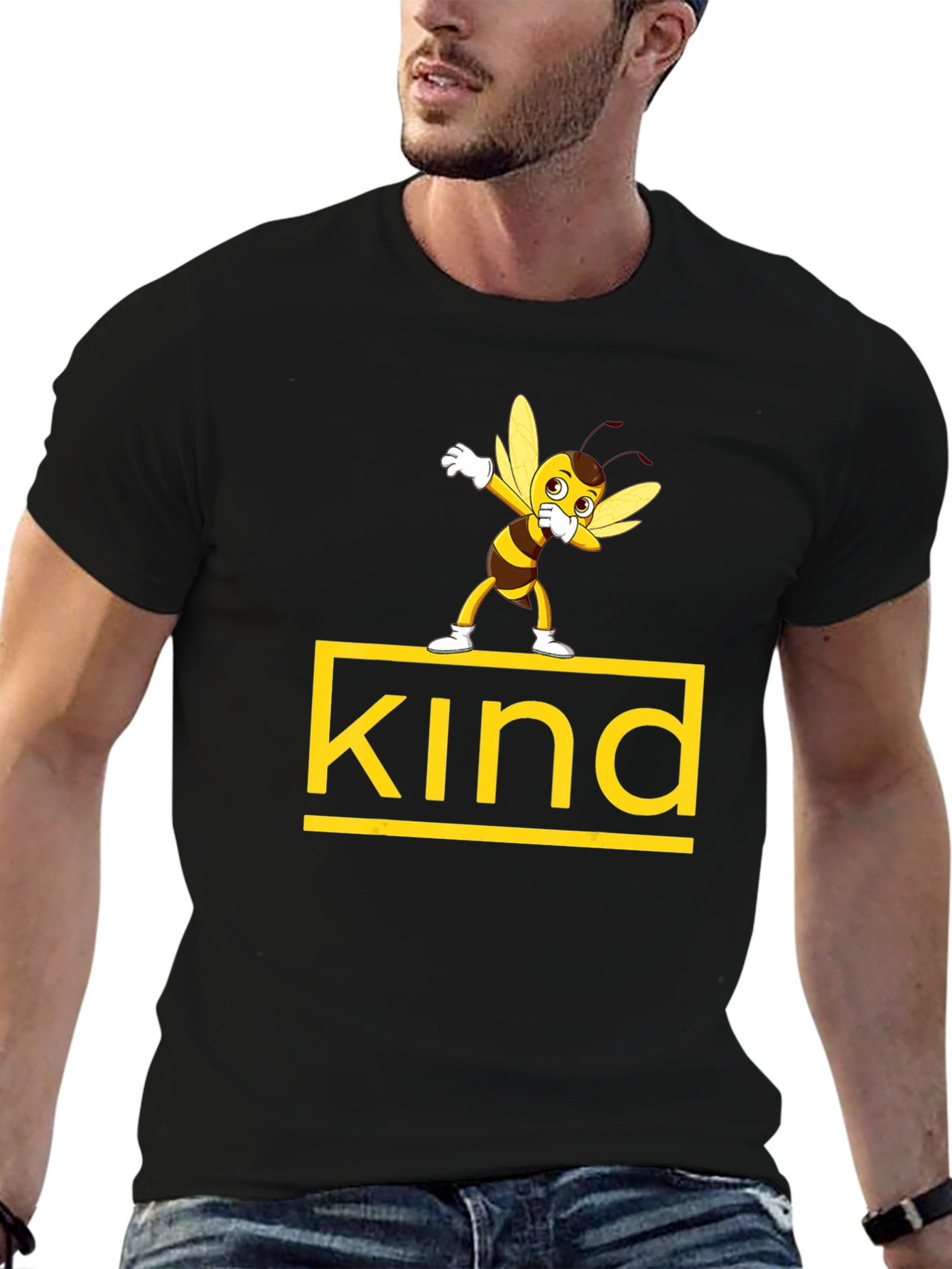 Black Bee Kind Black T-Shirt view 6
