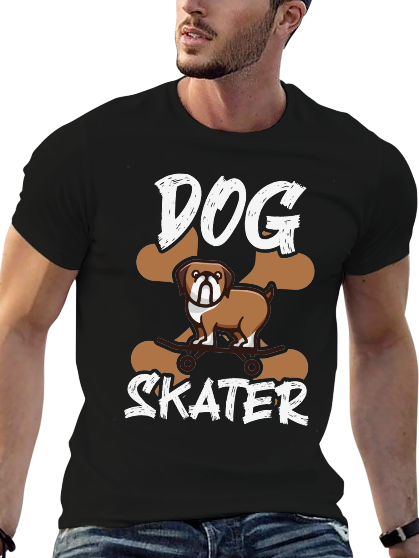 Black Dog Skater Graphic Tee - Unisex view 6